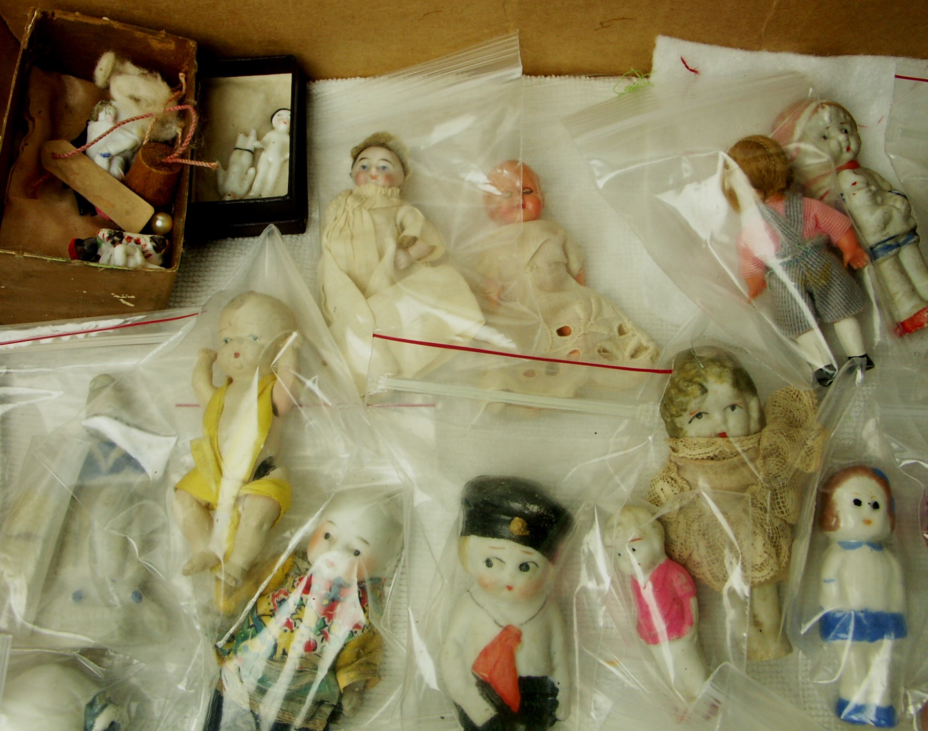 Lot of Antique Miniature Porcelain Dolls
