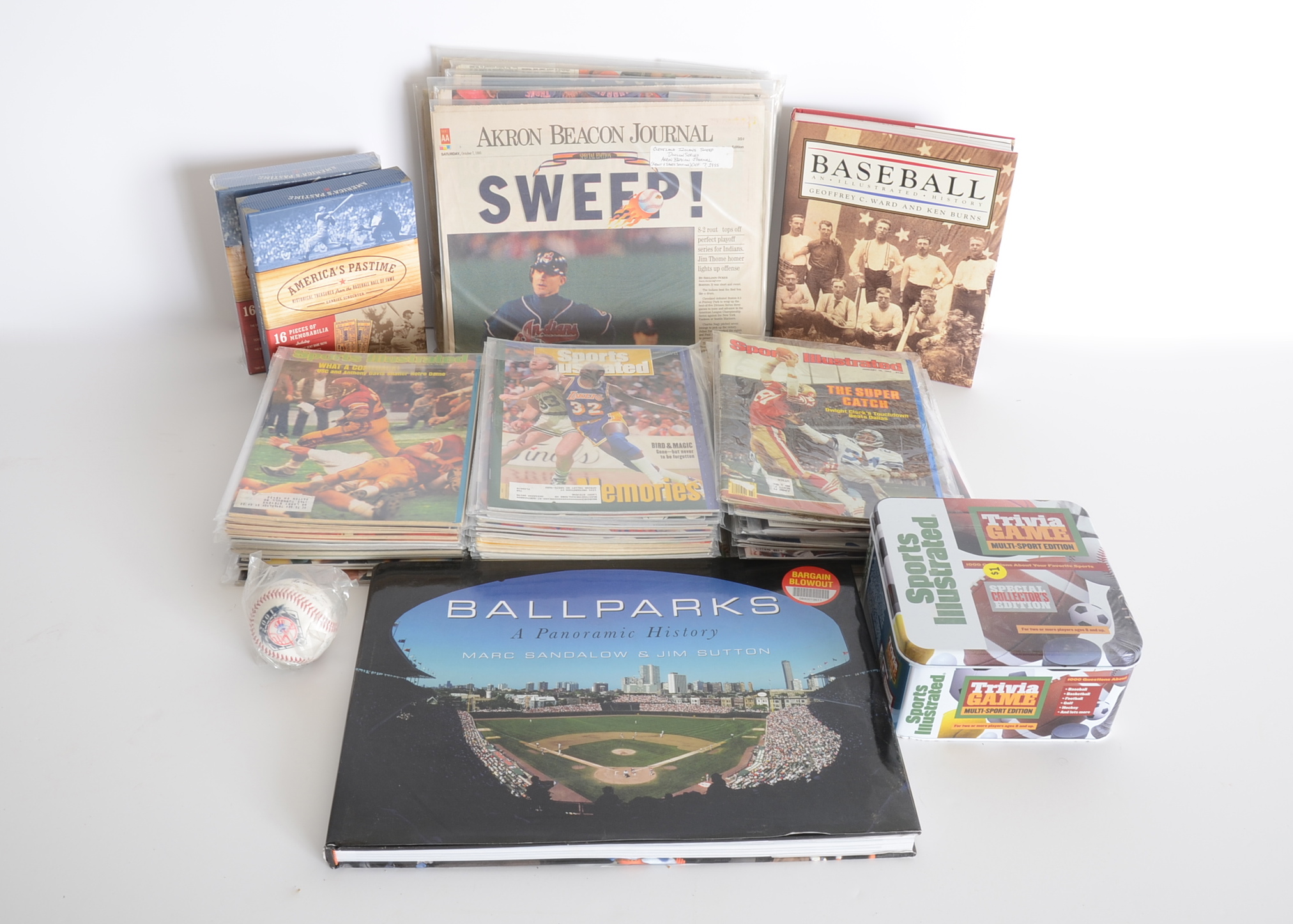 Collection of Baseball Books and Sports Periodicals