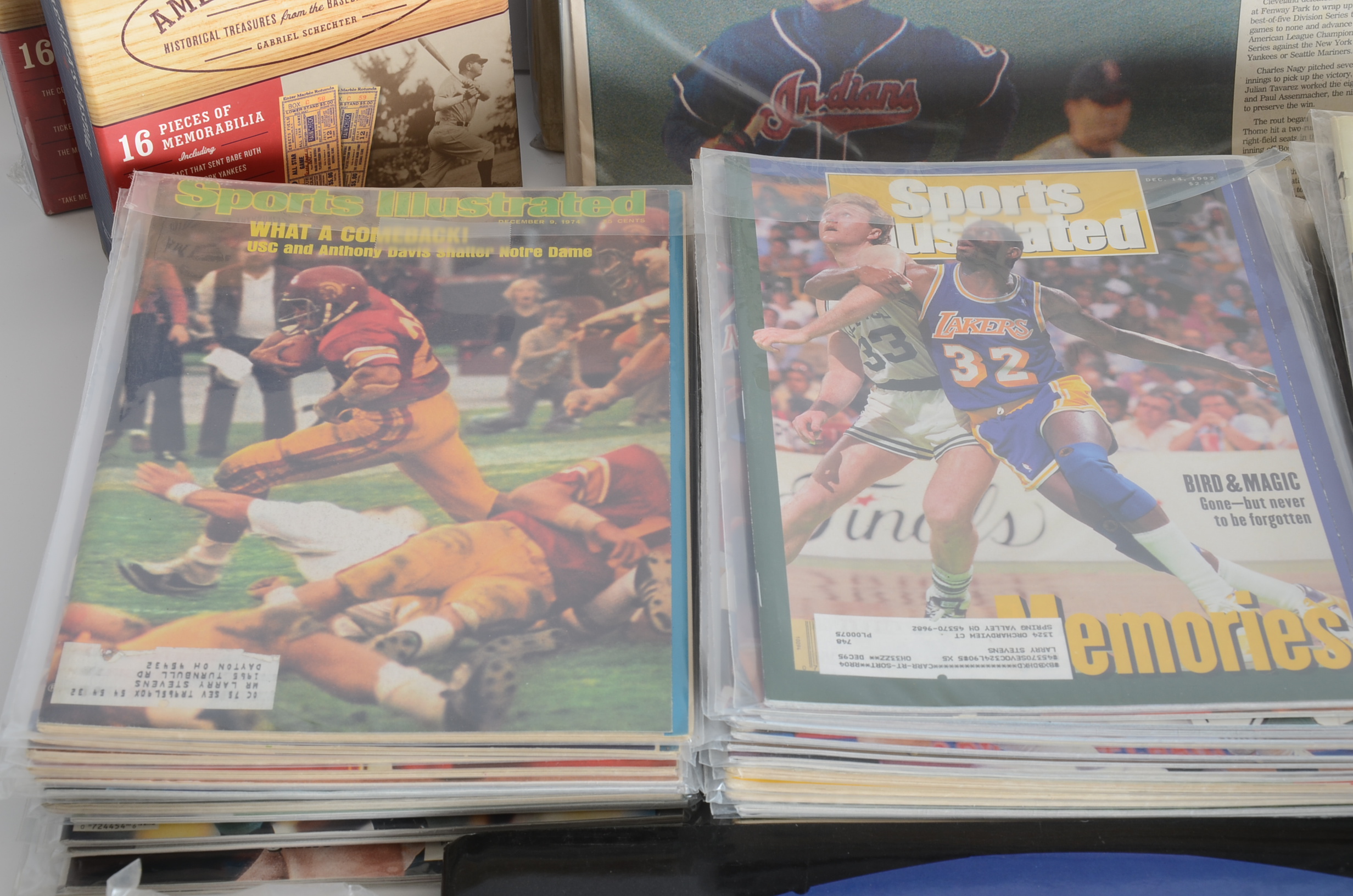 Collection of Baseball Books and Sports Periodicals