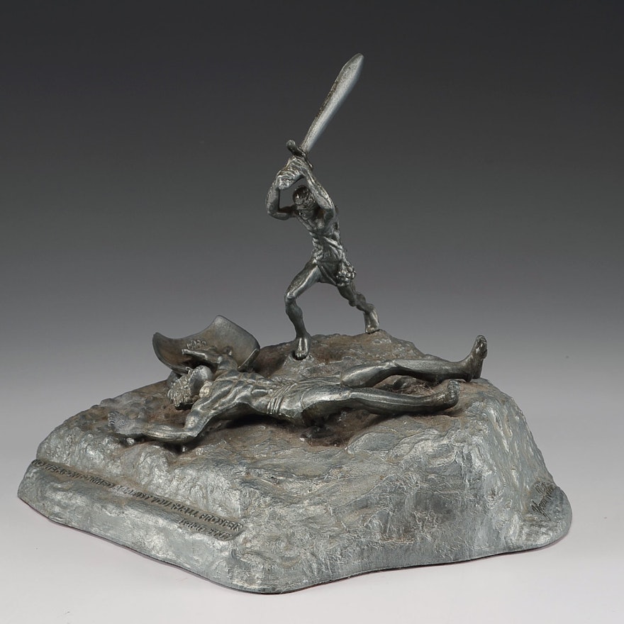 David and Goliath Limited Edition Sculpture by Yaacov Heller