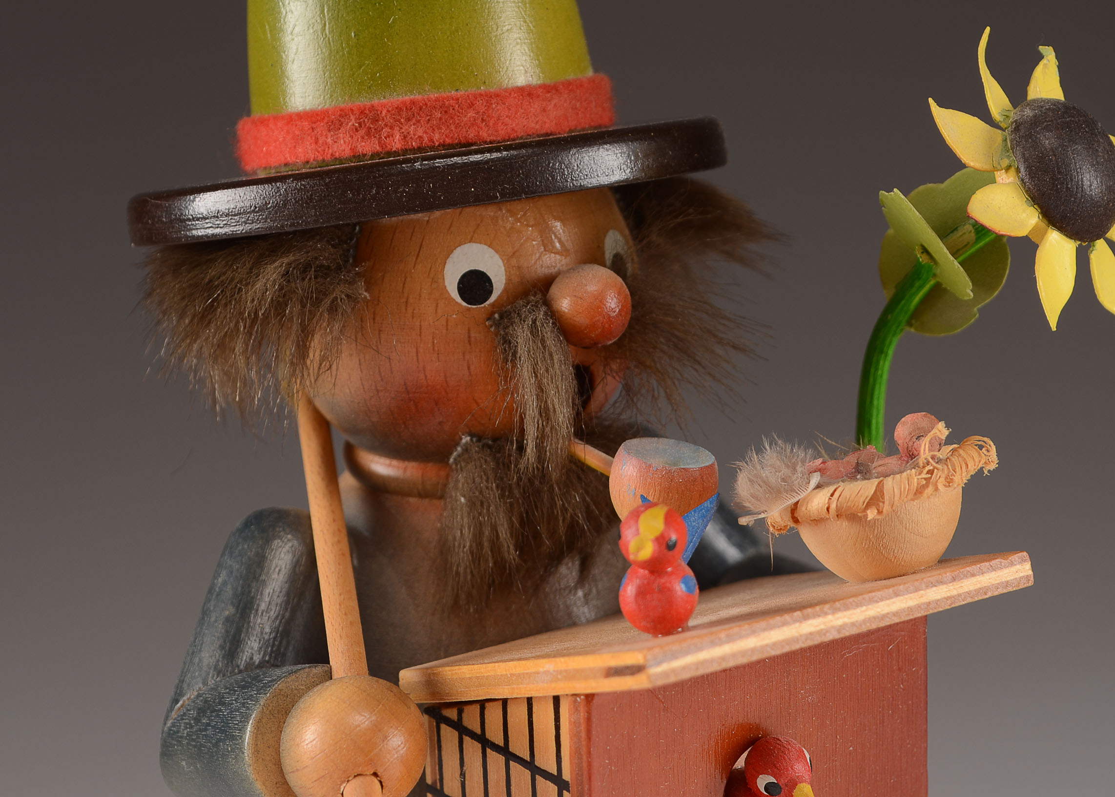 German Steinbach Wooden Musical Smoker Figurine