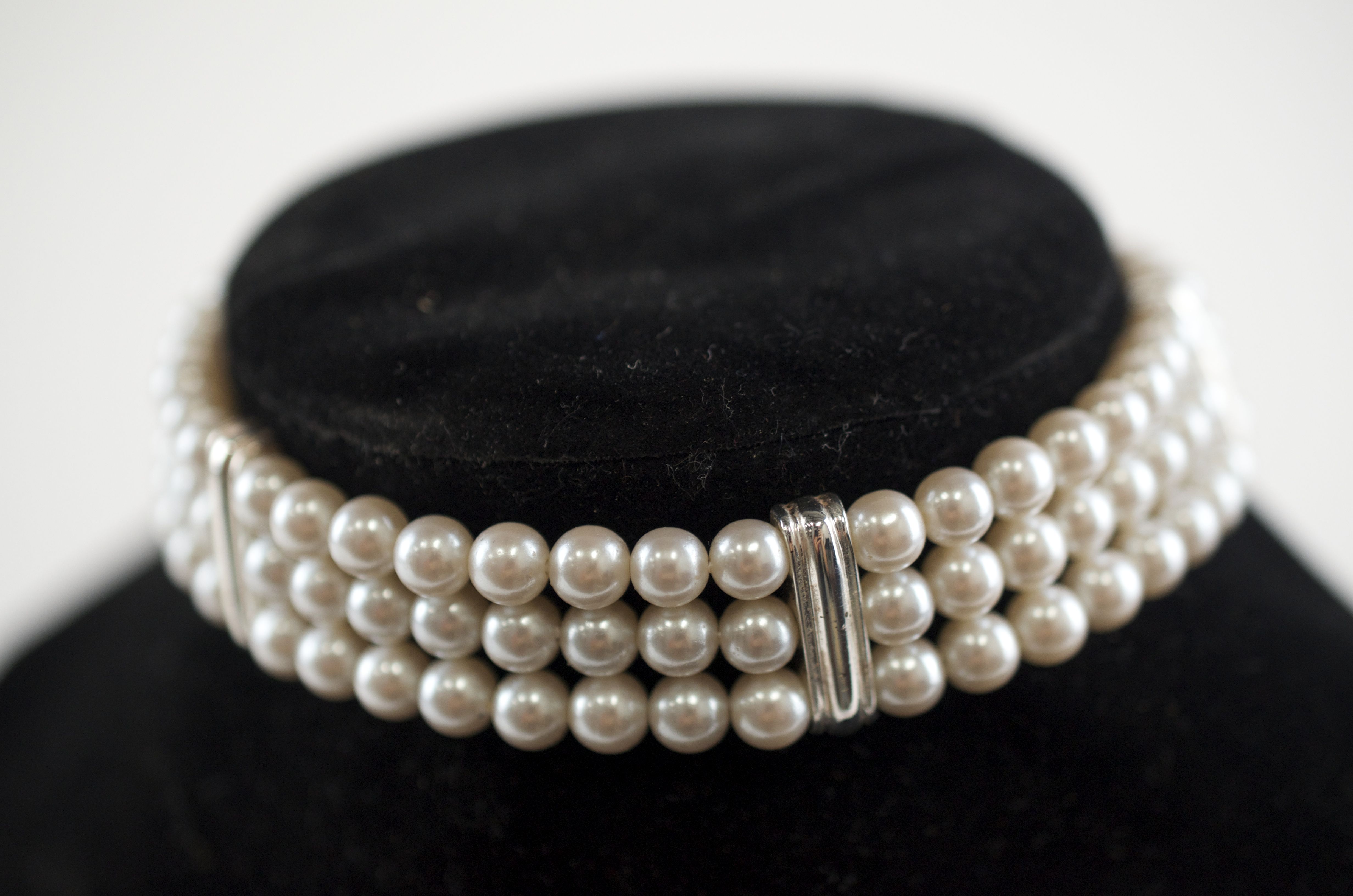 Pearl Choker and Bracelet