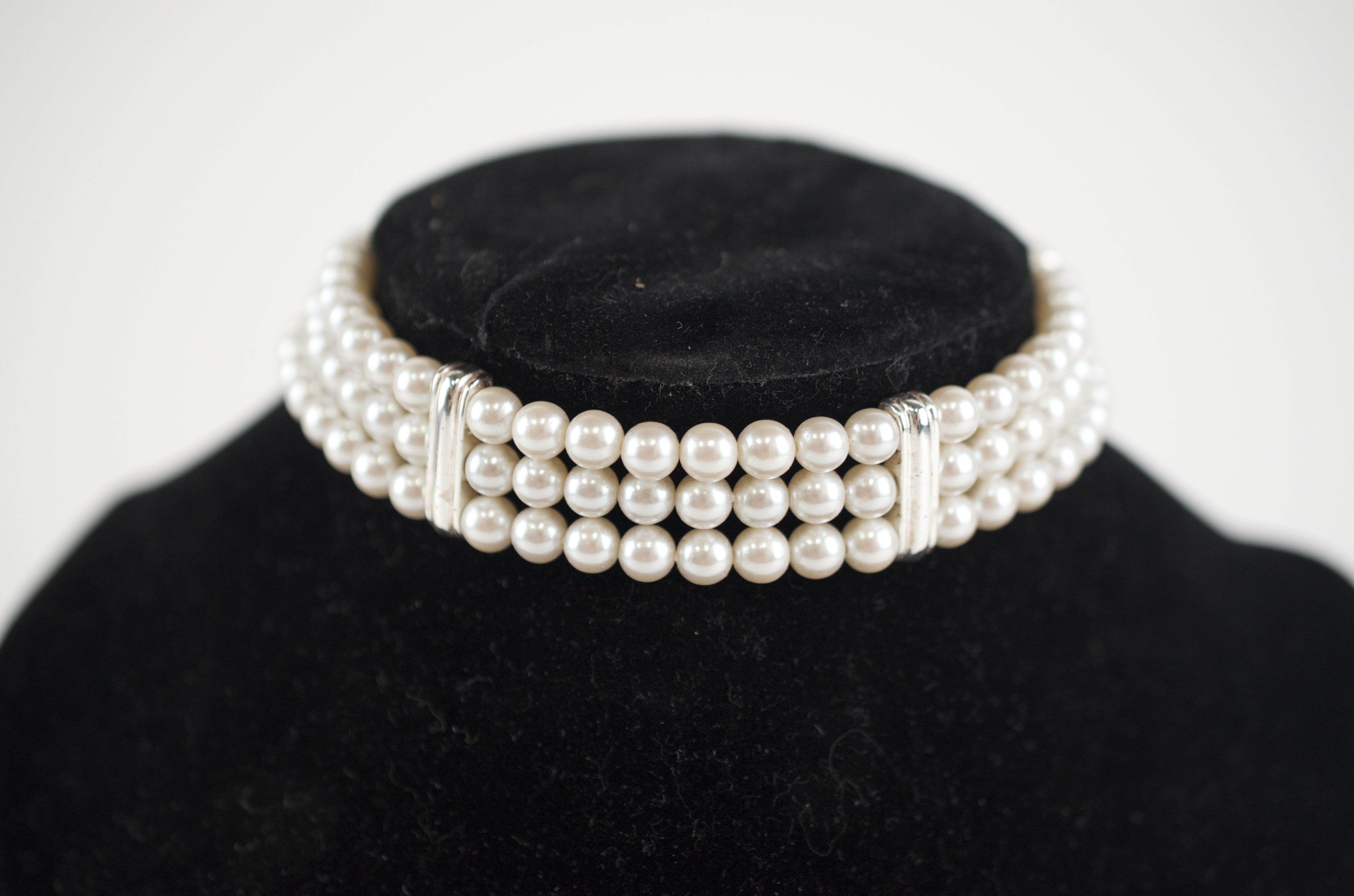 Pearl Choker and Bracelet