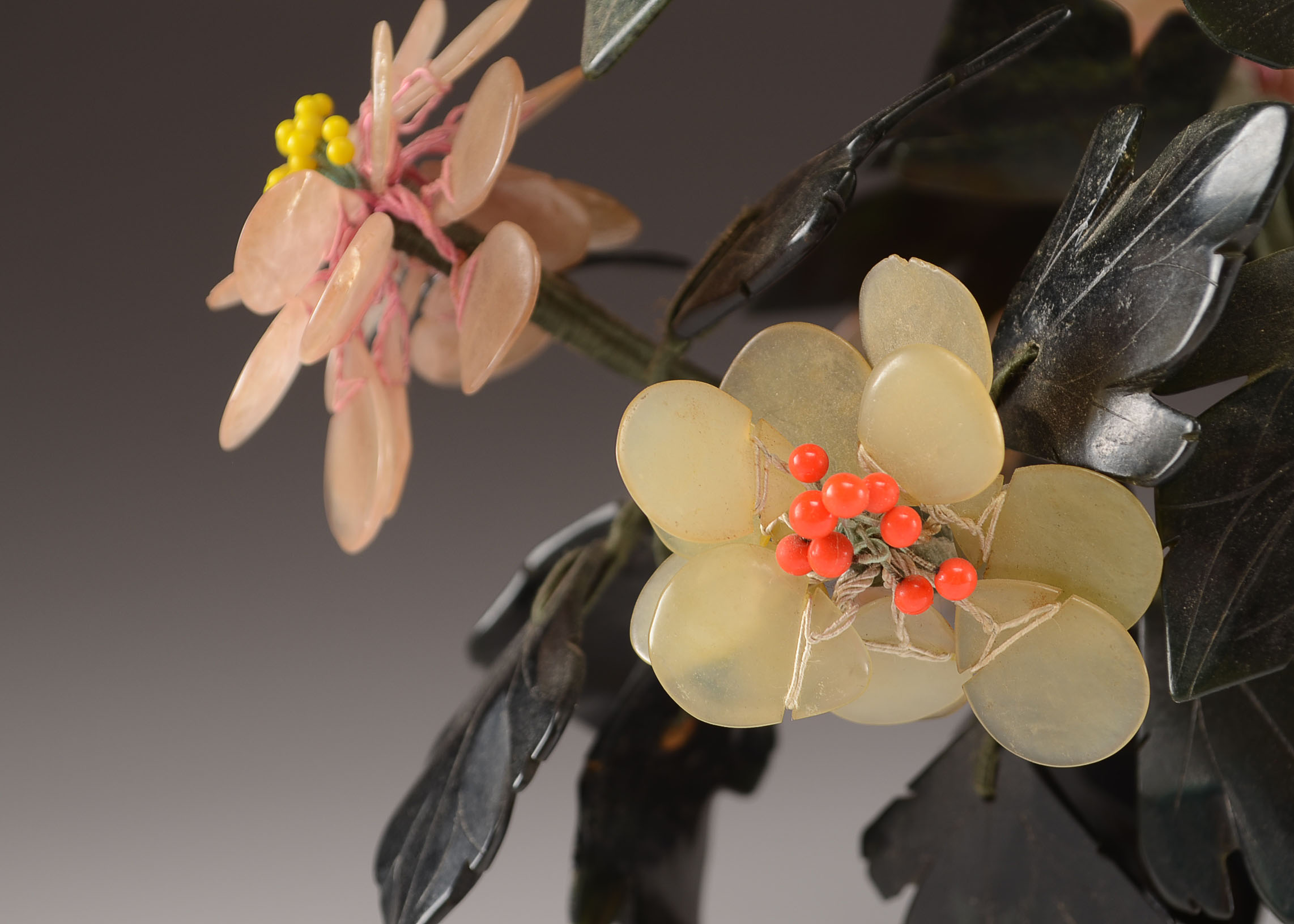 Vintage Chinese Jade Stone Tree