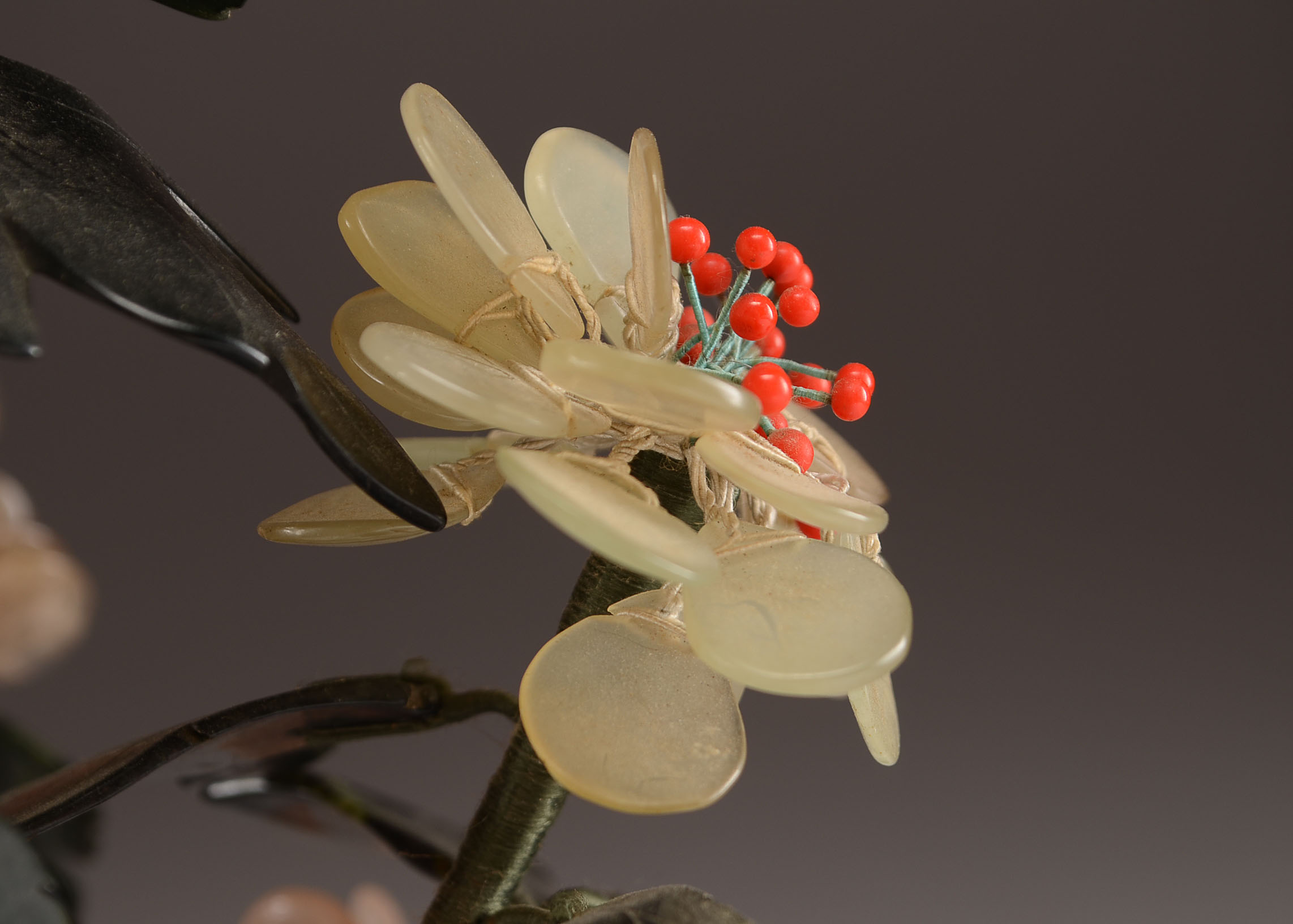 Vintage Chinese Jade Stone Tree