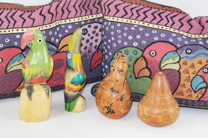 Carved and Hand Painted Art and Tapestry Pillows