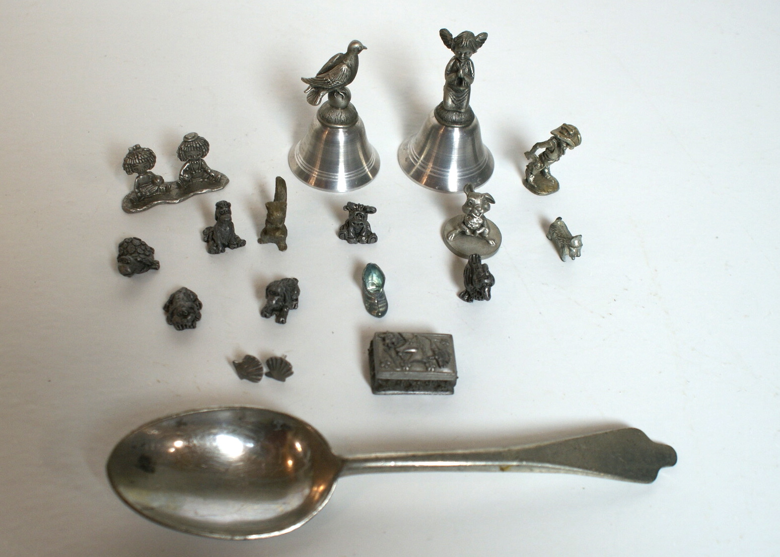 Pewter Miniatures and a Royal Holland Pewter Spoon