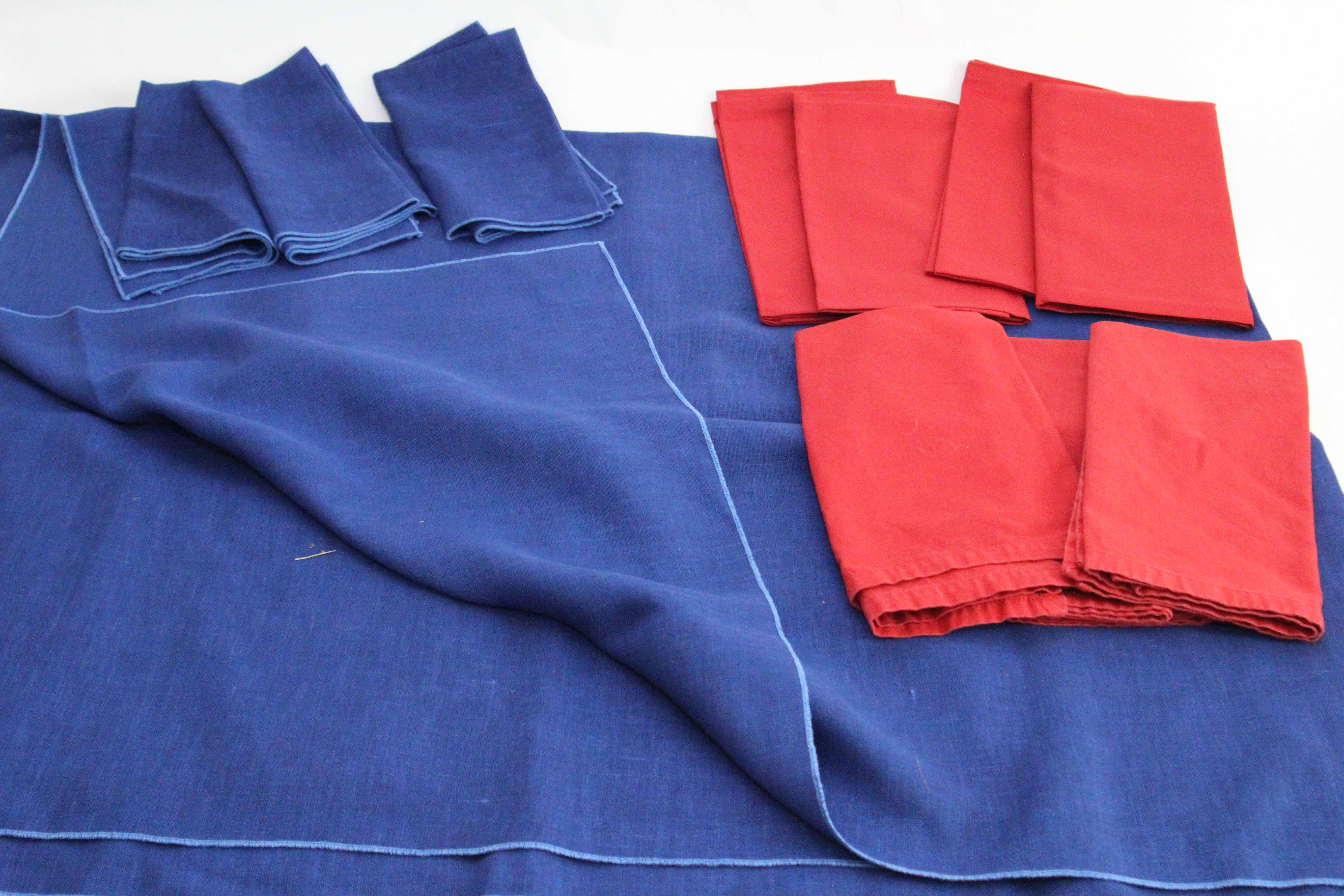 Vintage and Modern Mix of Tablecloths and Dinner Napkins