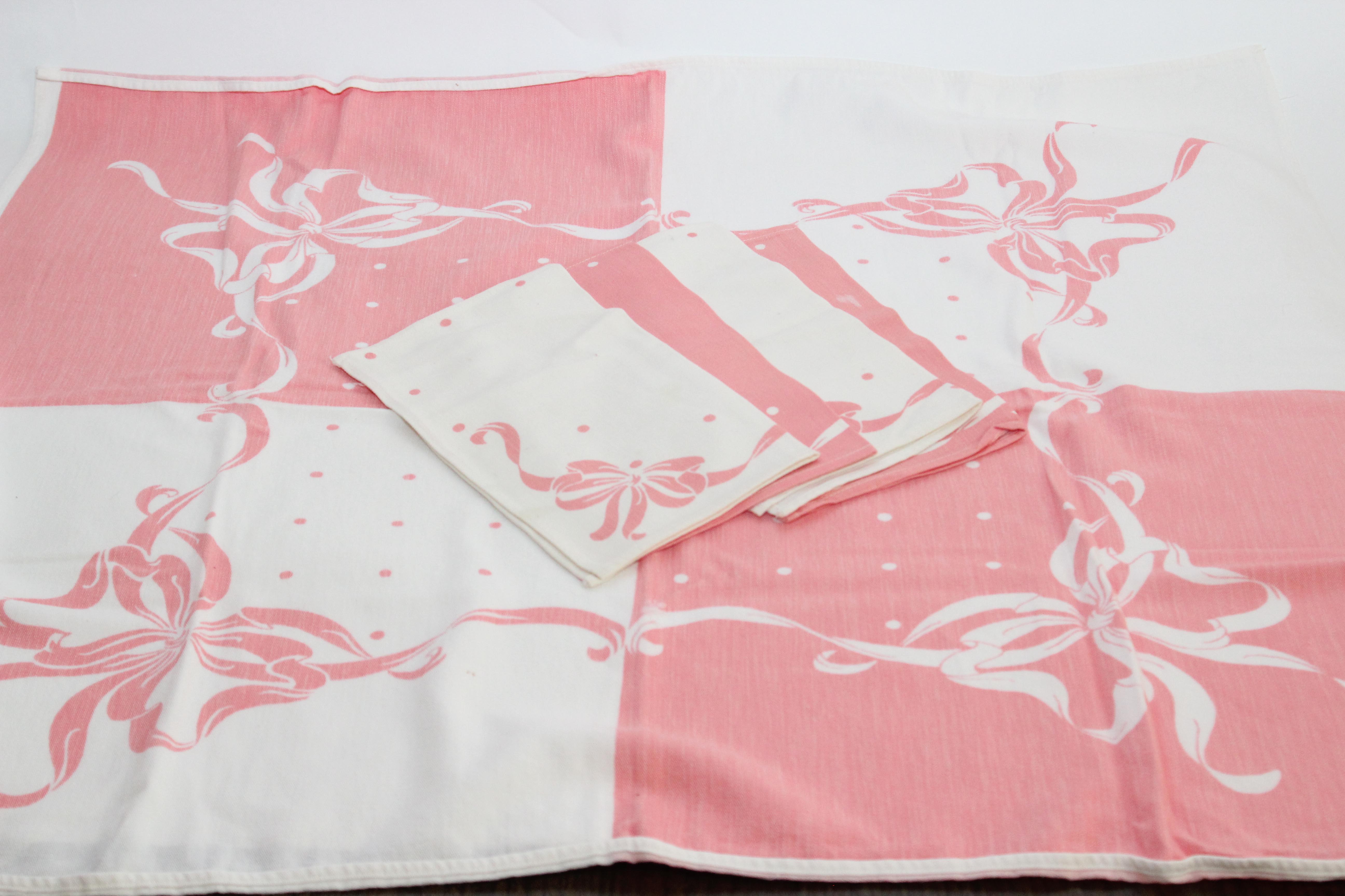 Vintage and Modern Mix of Tablecloths and Dinner Napkins