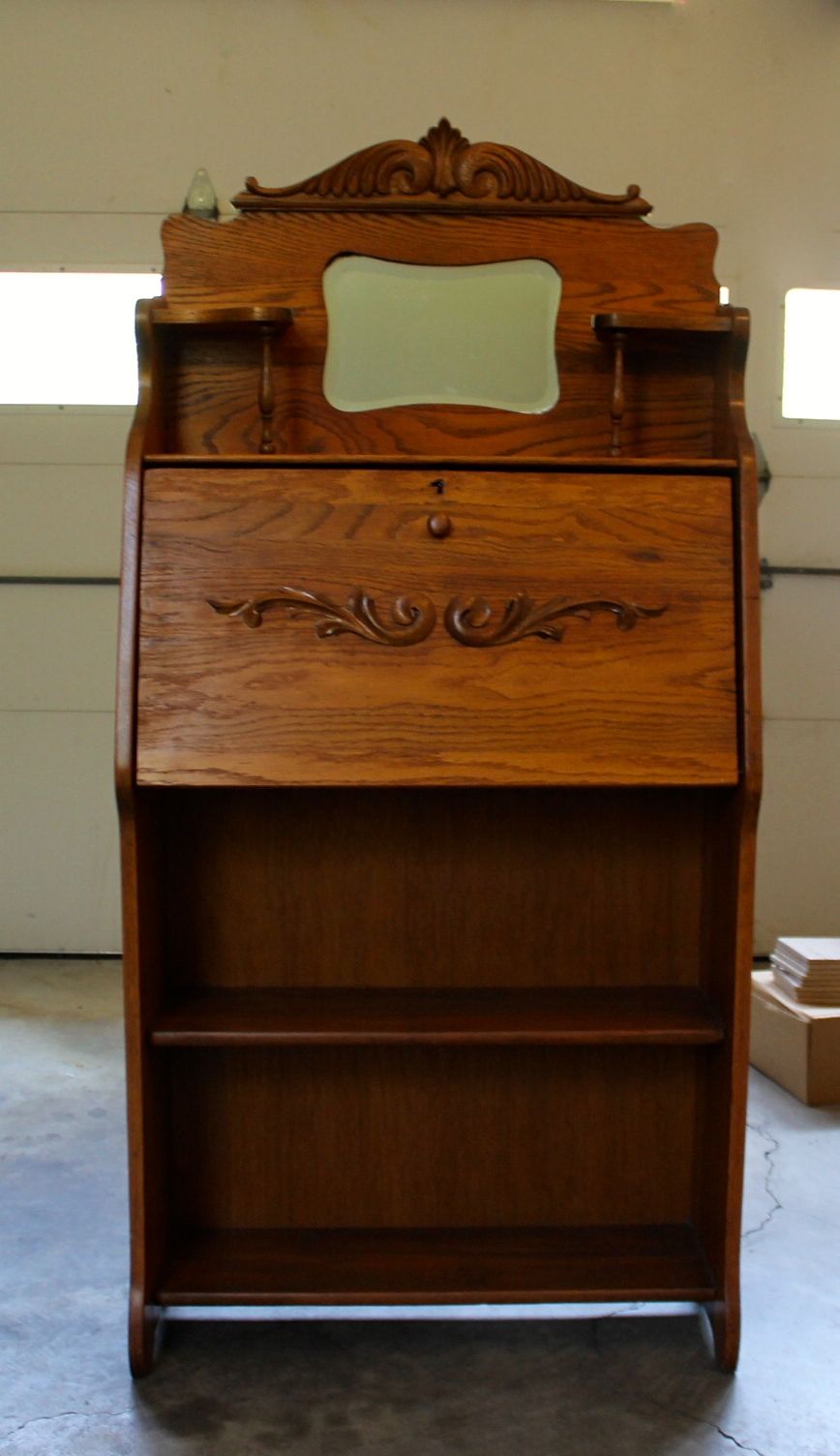 Antique Oak Letter Desk 