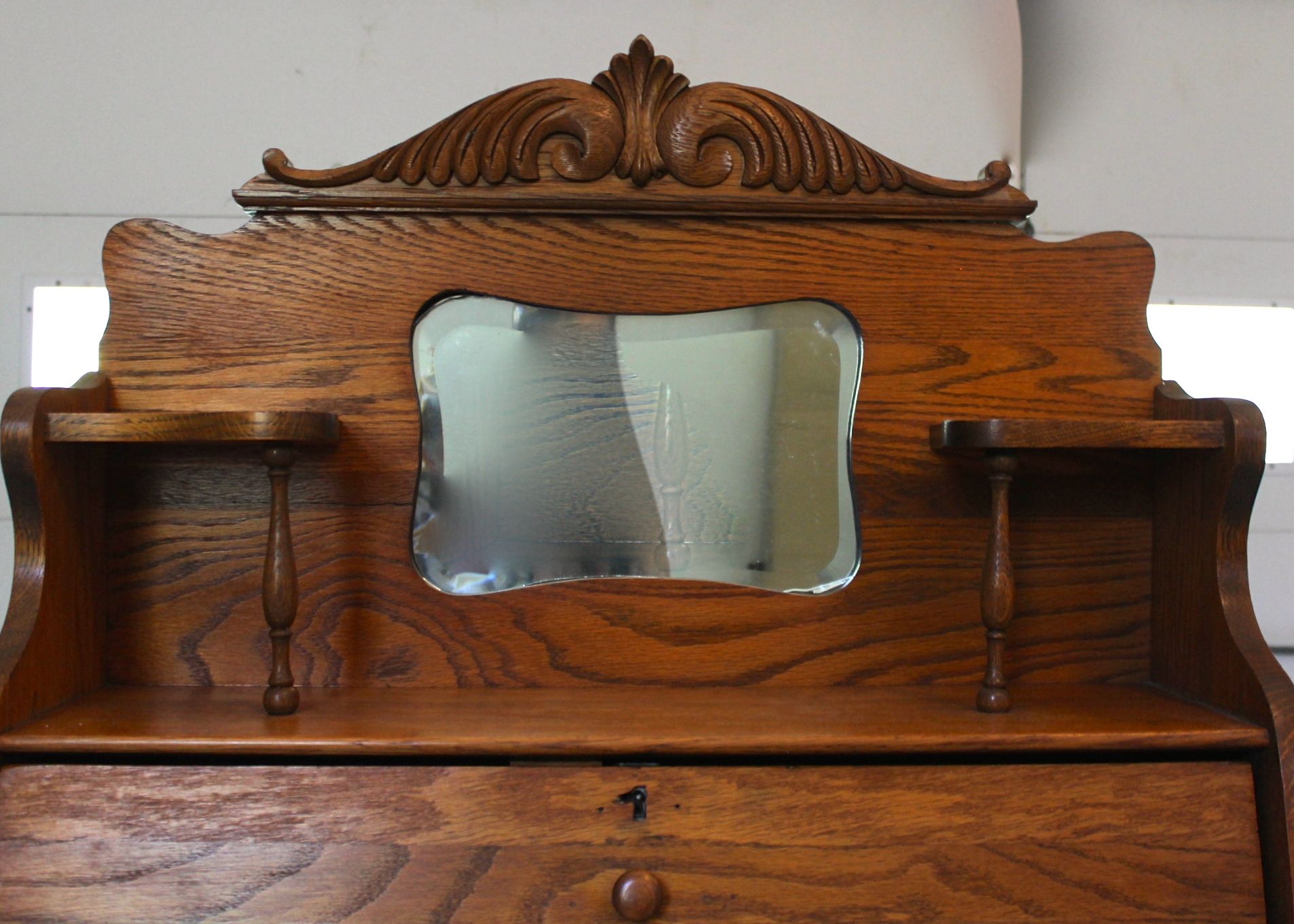 Antique Oak Letter Desk 