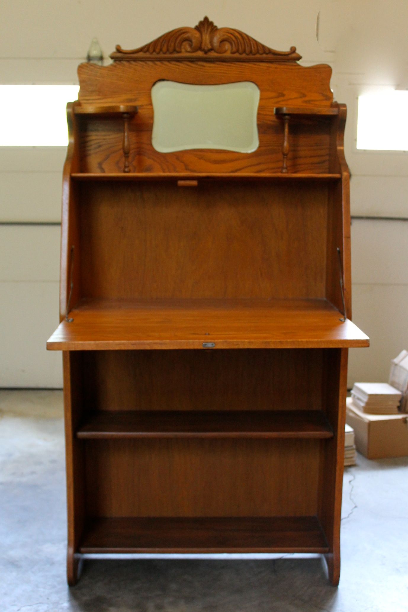 Antique Oak Letter Desk 