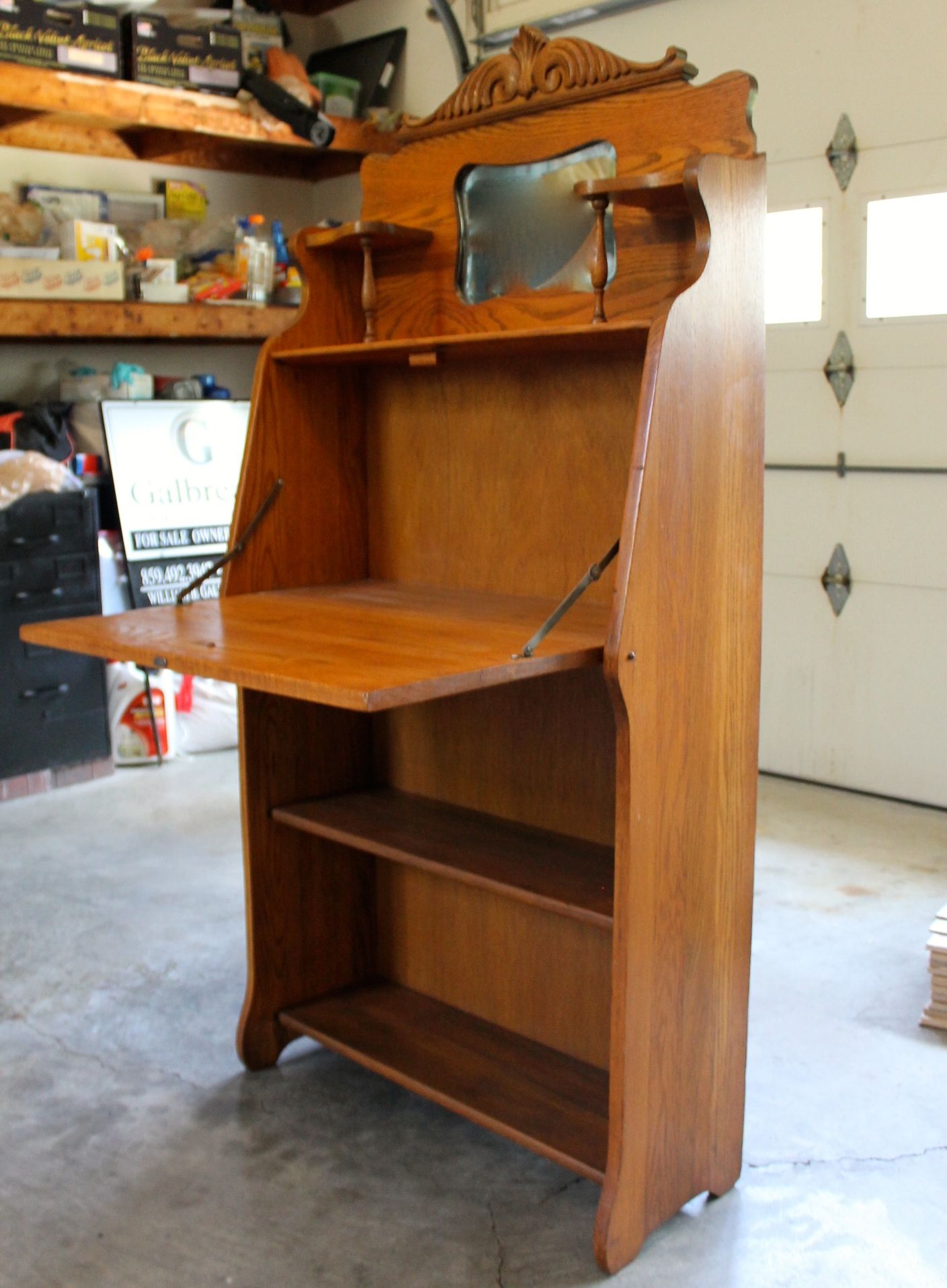 Antique Oak Letter Desk 