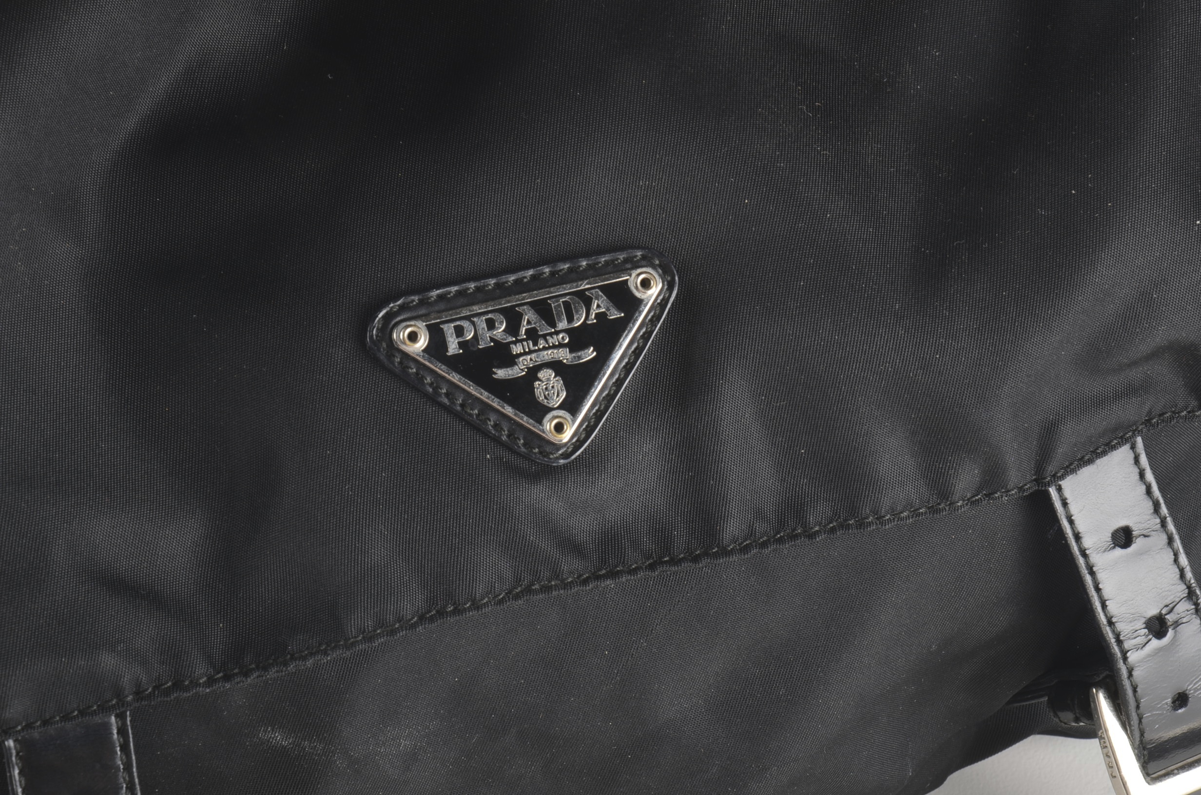 PRADA Tessuto Black Nylon Messenger Bag