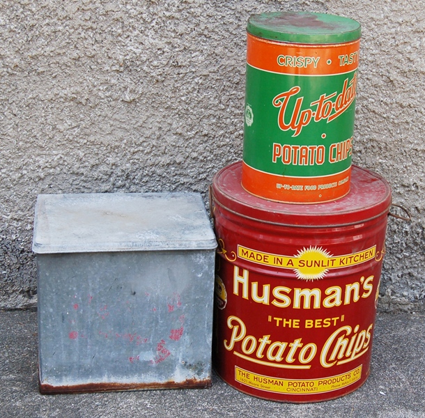Three Vintage Metal Containers