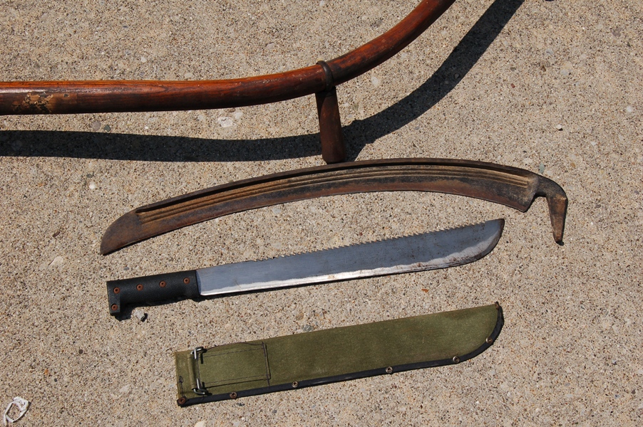 Vintage Scythe and Machete