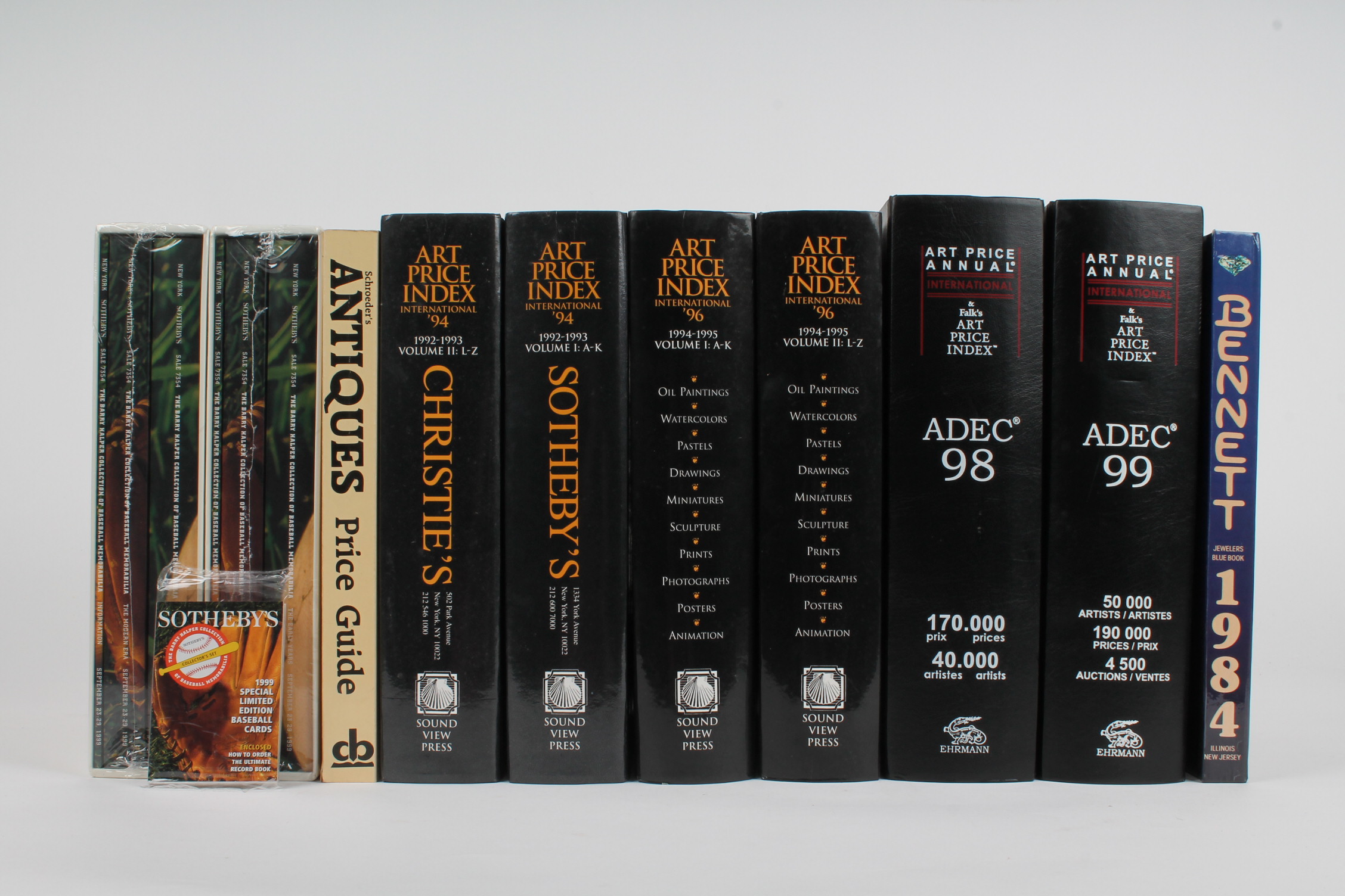 Ten Book Lot Concerning Price Indexes and Private Collections