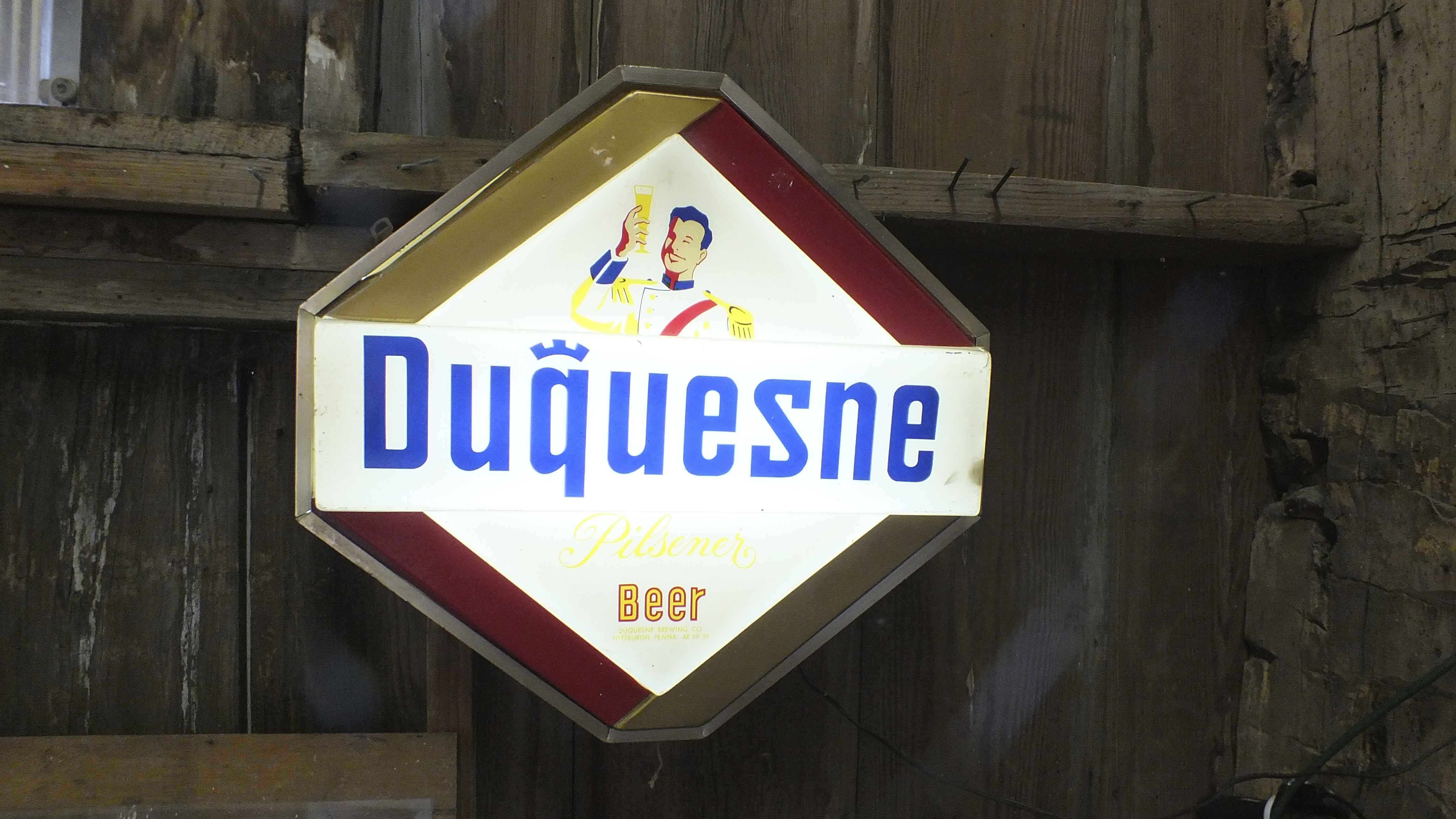 Illuminated Duquesne Beer Sign