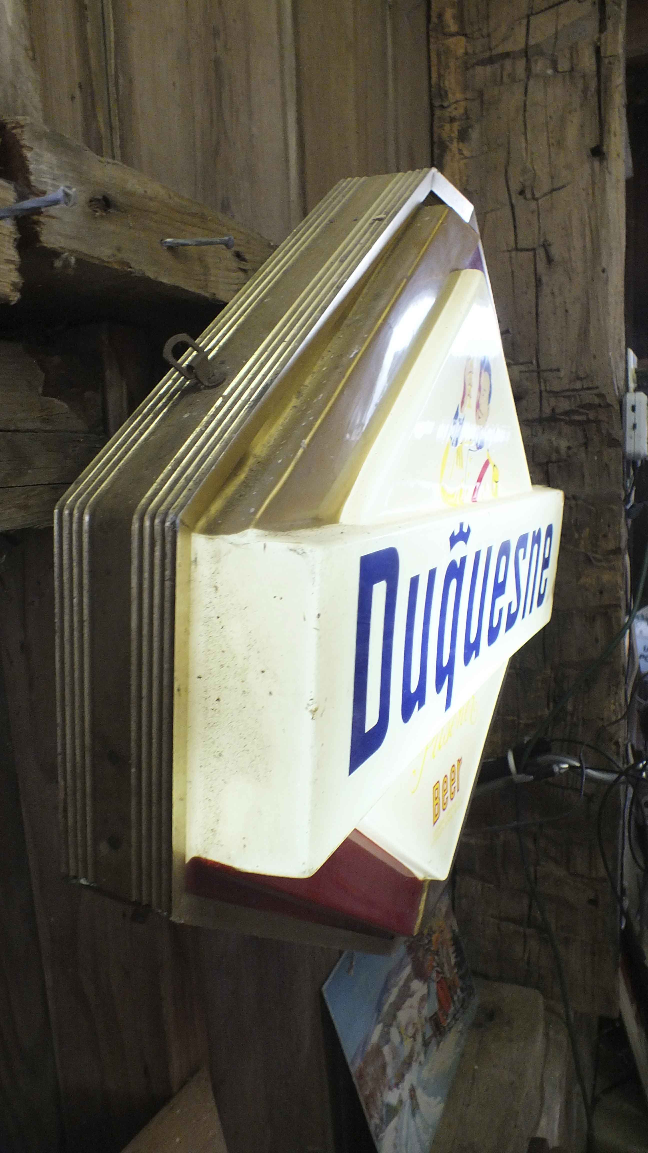 Illuminated Duquesne Beer Sign