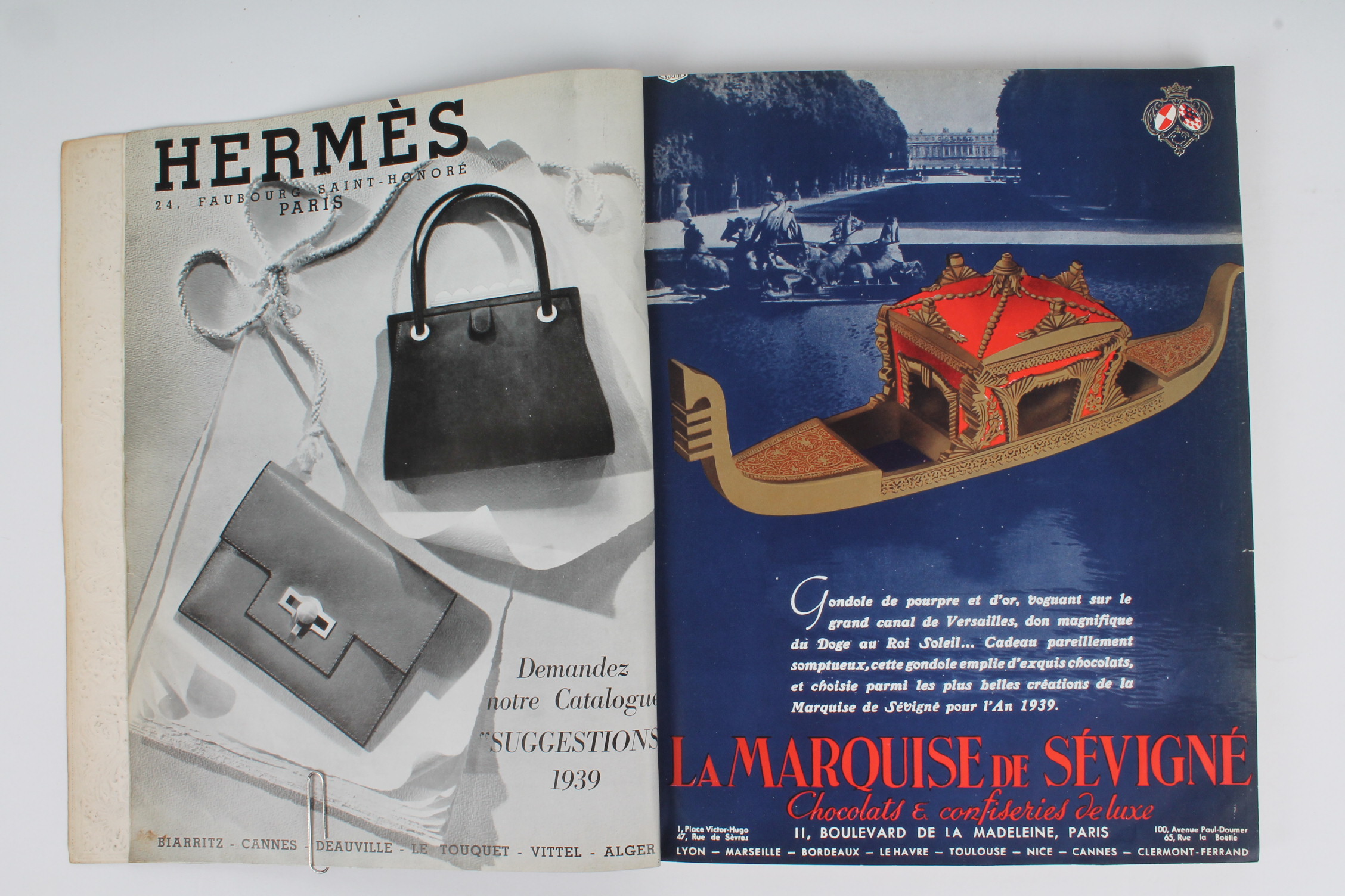 Woman's Vintage 1938 French Fashion Magazine "Plaisir de France" 