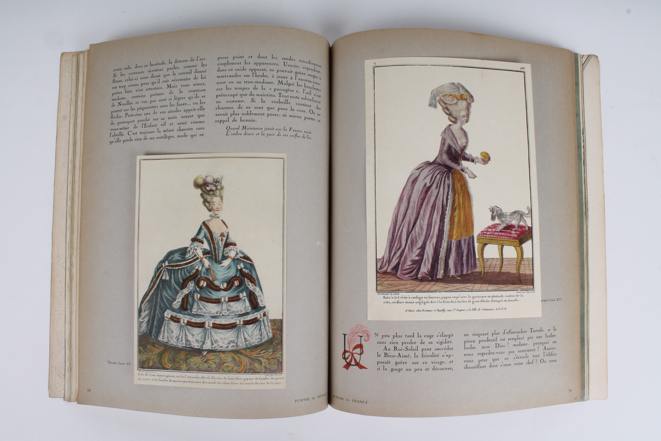 Woman's Vintage 1938 French Fashion Magazine "Plaisir de France" 