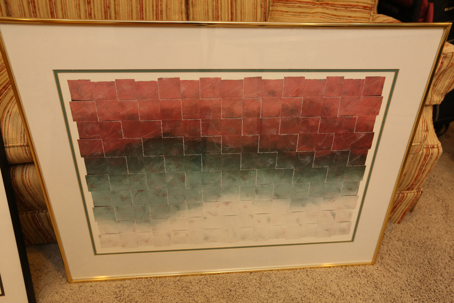 Three Large Framed Prints, Including a Picasso Reproduction