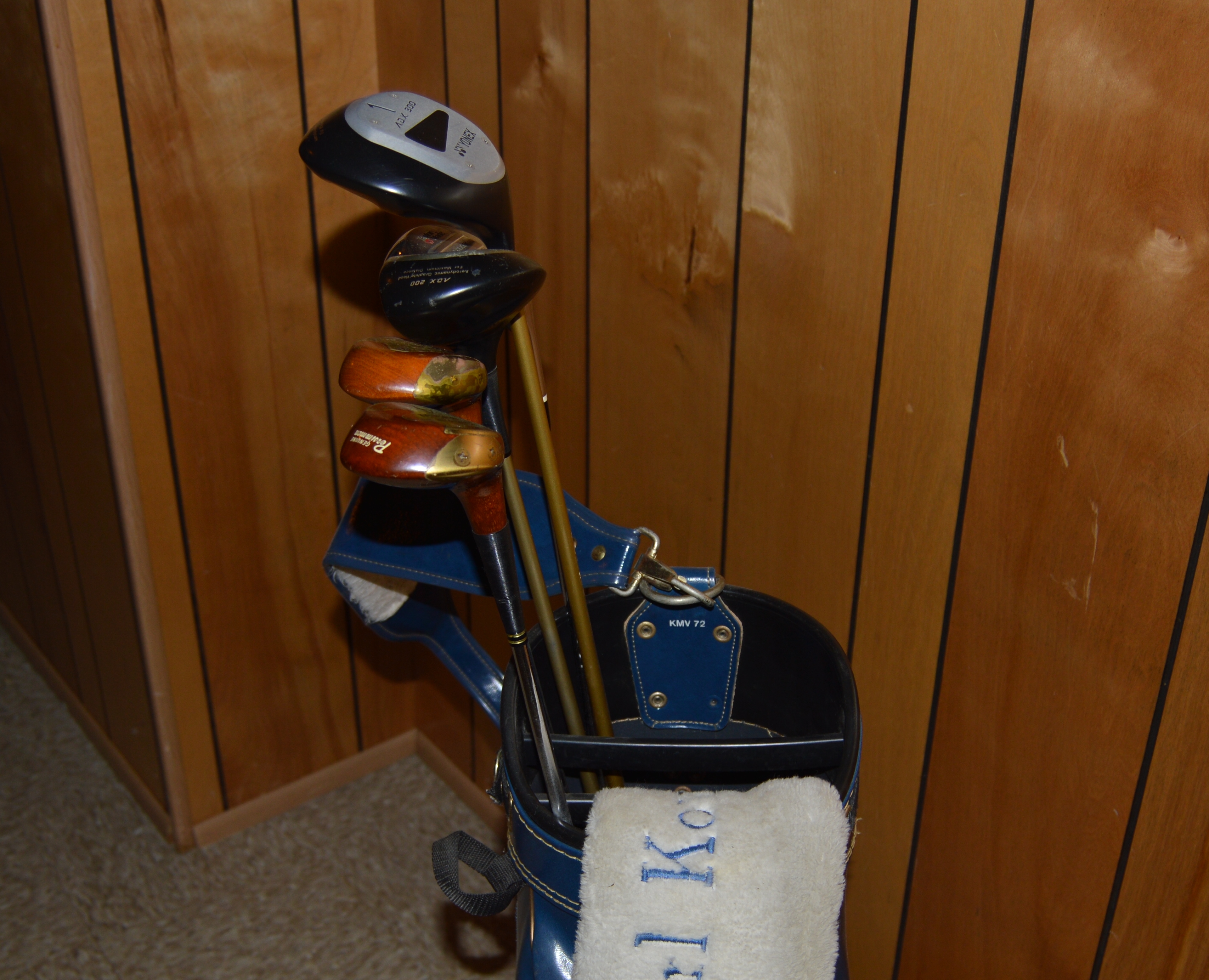 Pair of Vintage Golf Bags with Clubs