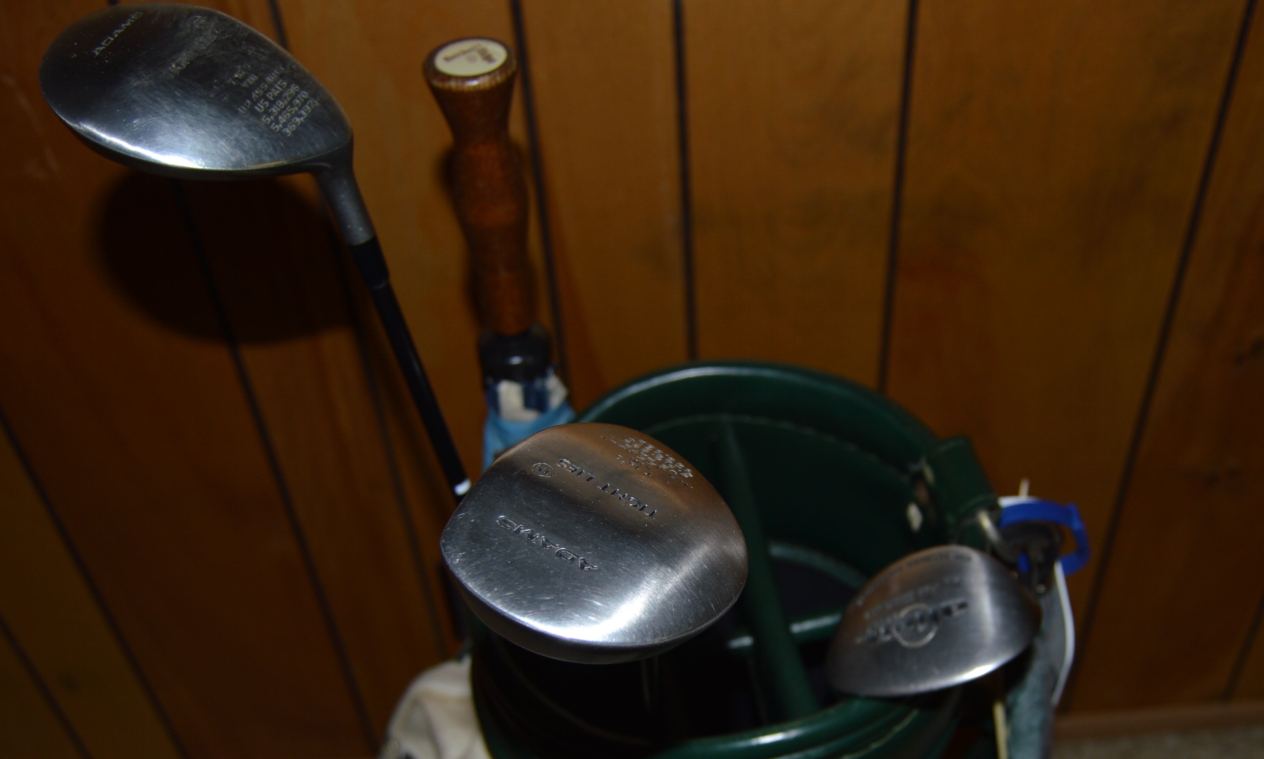 Pair of Vintage Golf Bags with Clubs