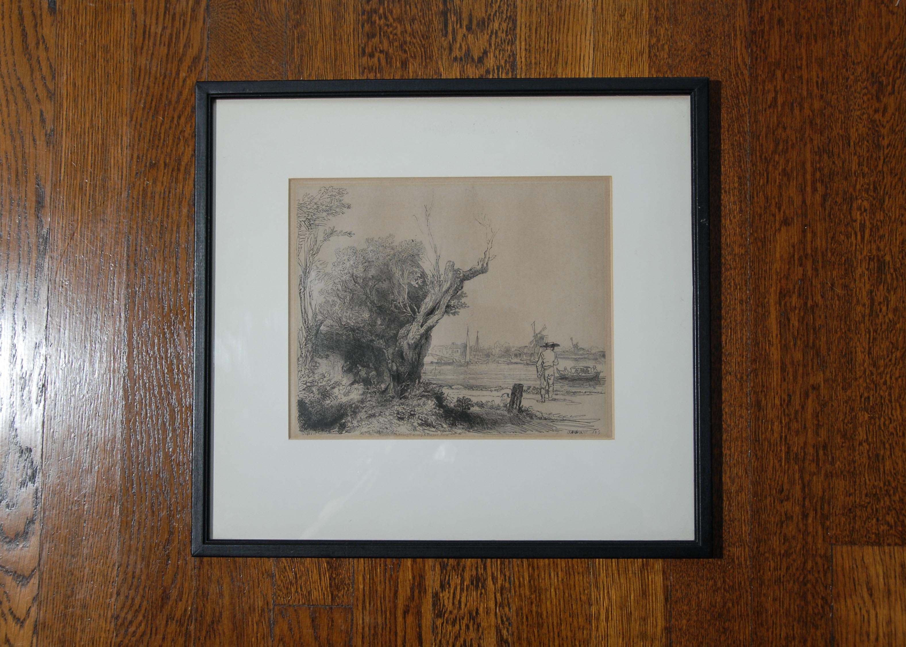 Durand Heliogravure of Rembrandt's Etched Landscape "Omval" 1643 