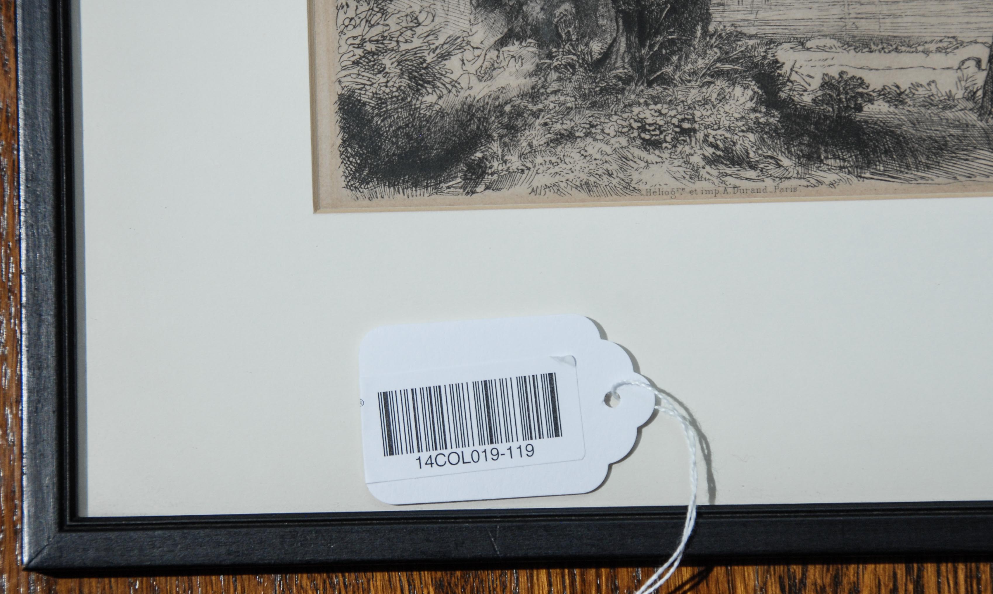 Durand Heliogravure of Rembrandt's Etched Landscape "Omval" 1643 