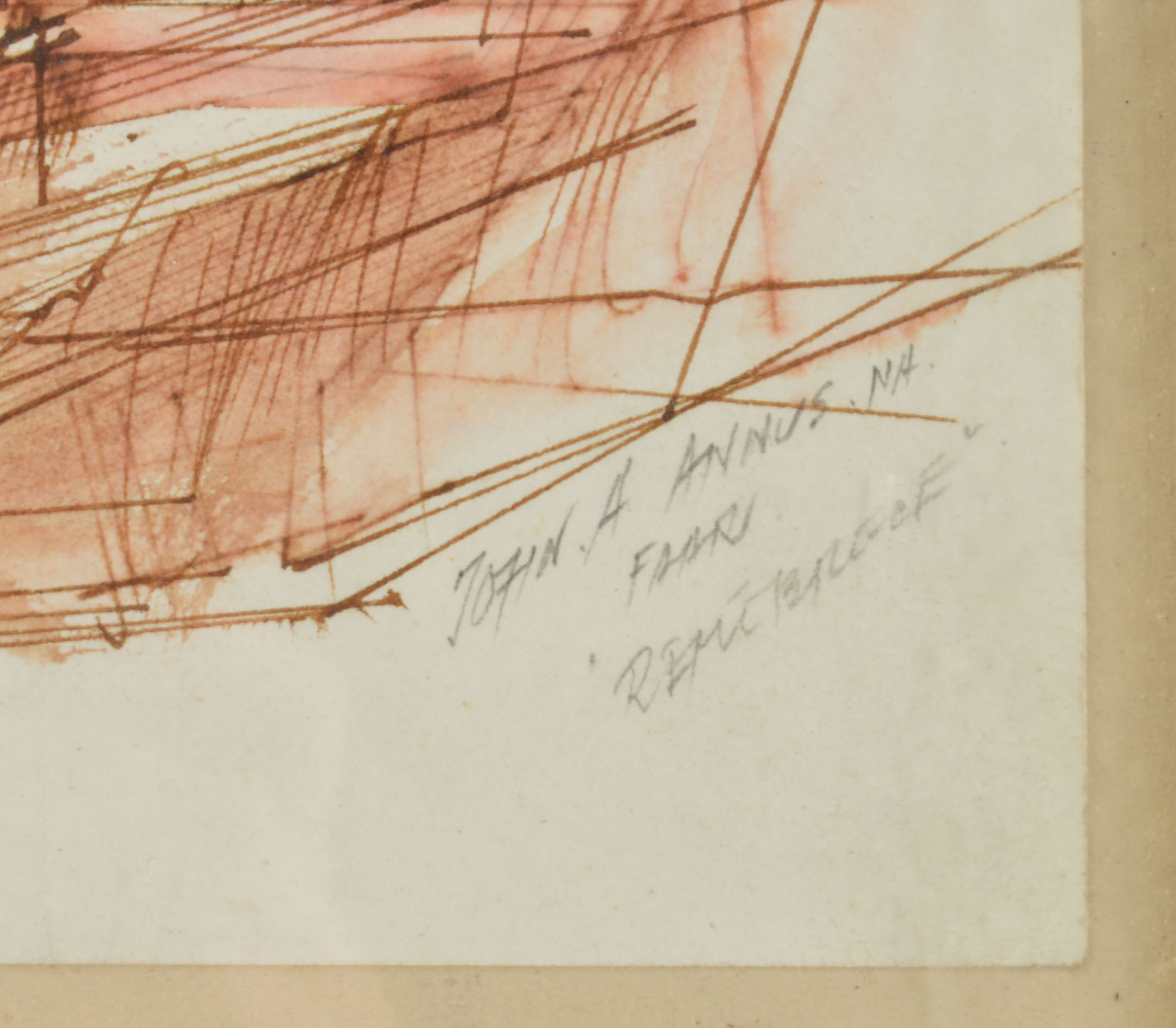 Original John A. Annus Watercolor Diptych