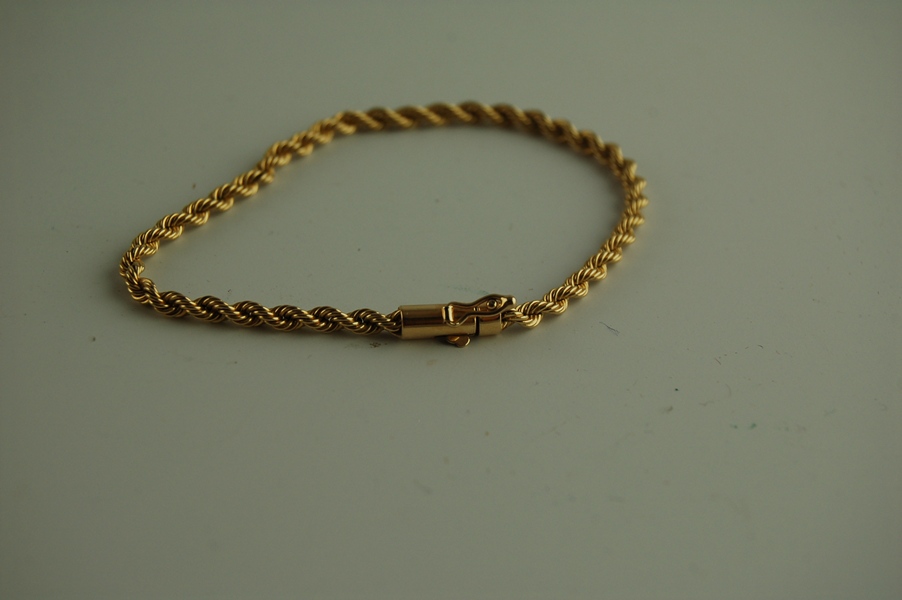14K Yellow Gold Braid Bracelet