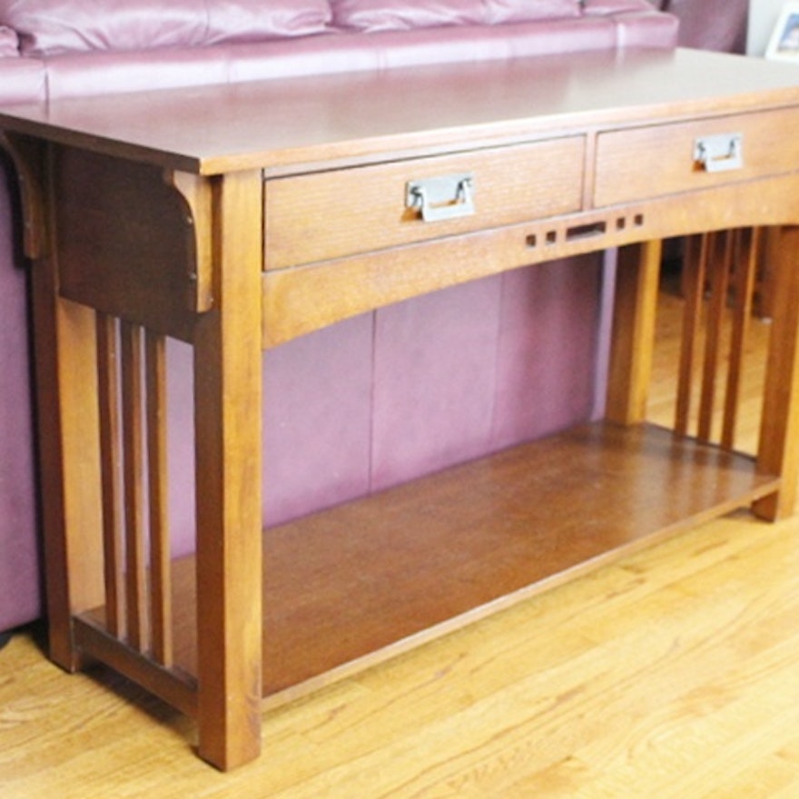 Broyhill Mission Style Sofa Table 