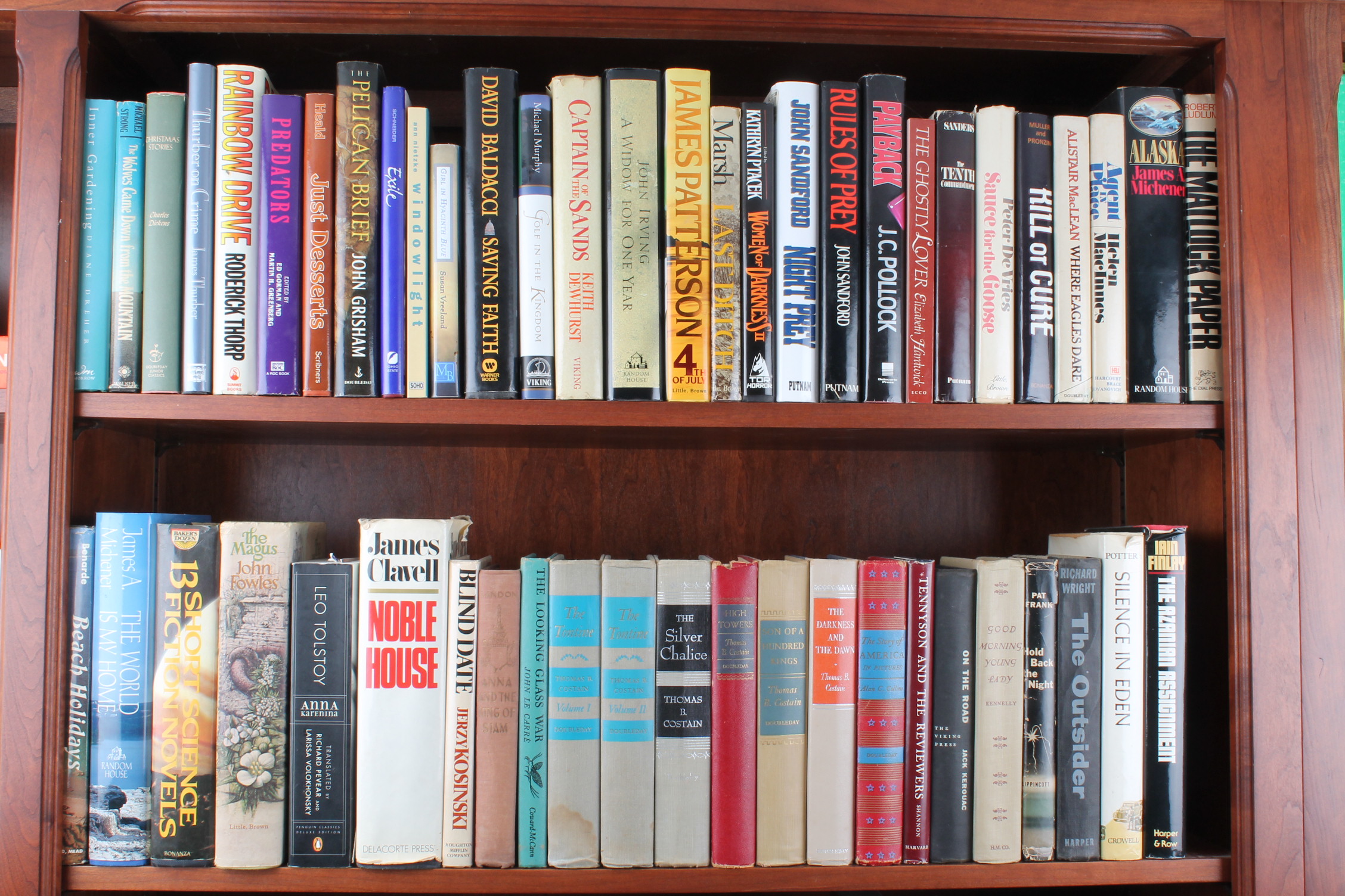 Three-Shelf Assortment of Hardcover Books