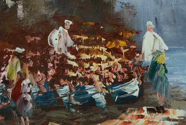 Original Oil Painting - Paris Street Scene by Caroline Burnett