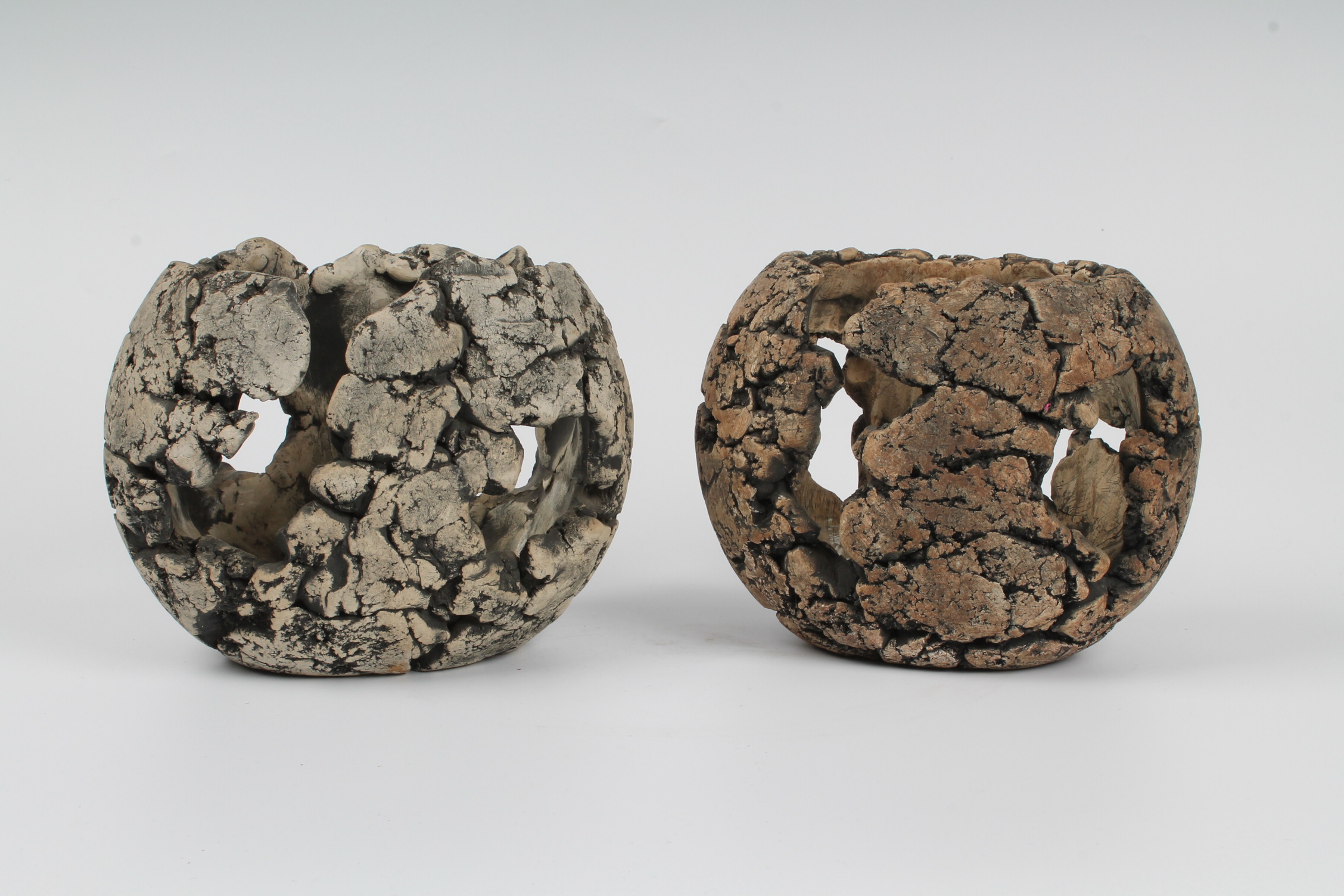 Trio of Ash Sculptures from Mount St. Helens, Signed "Stan"