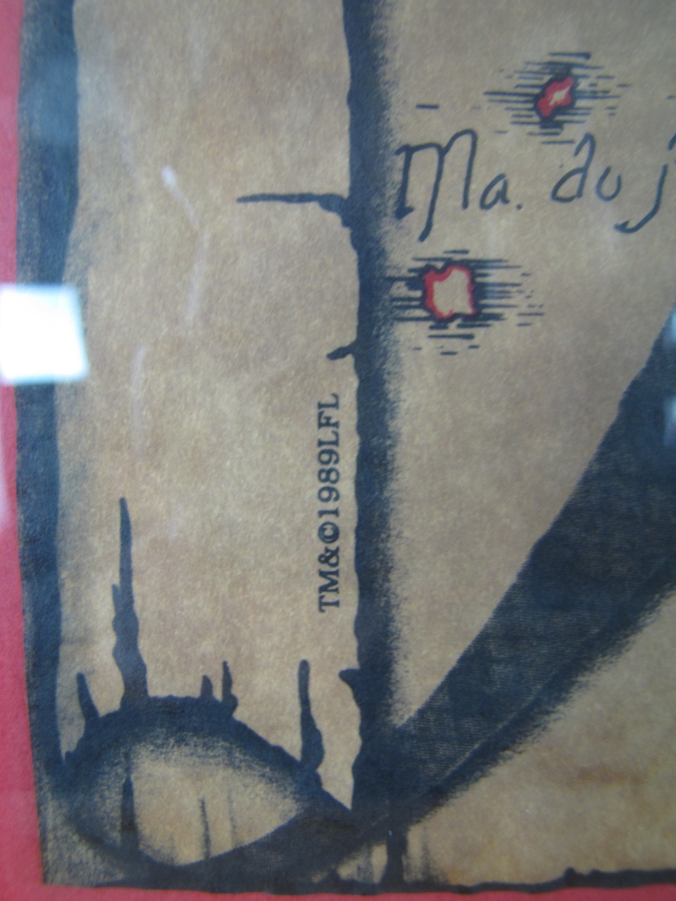 Framed Indiana Jones Map Print