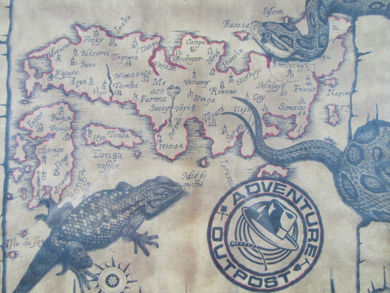 Framed Indiana Jones Map Print