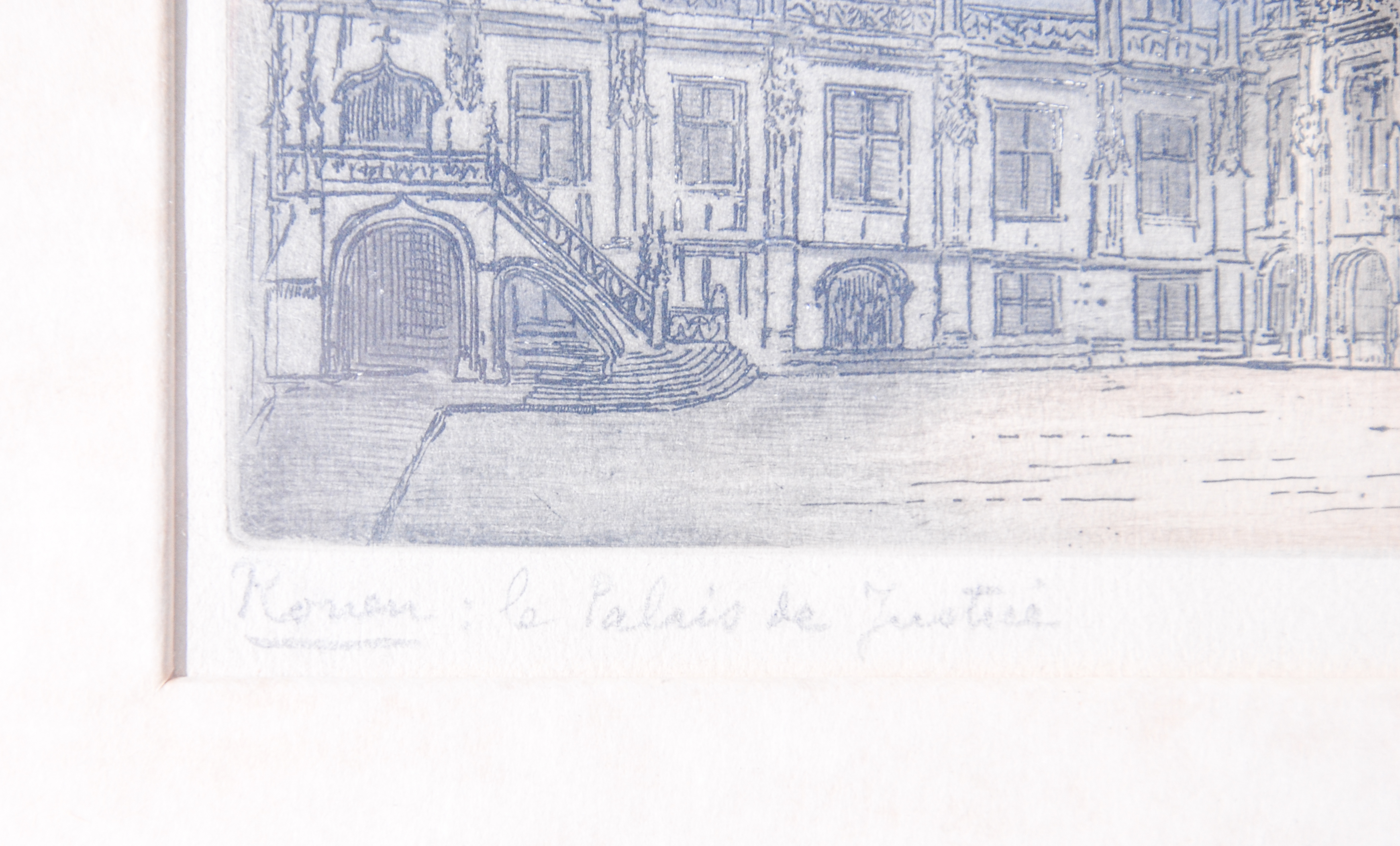 Three Meaningful Hand-Colored Etchings by Paul Mansard, Signed