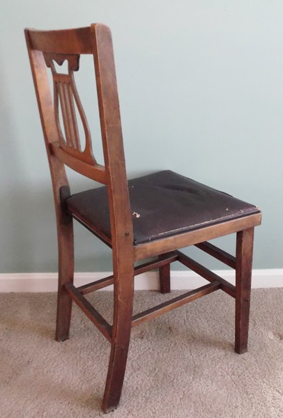 Vintage Lyre Back Folding Chair 