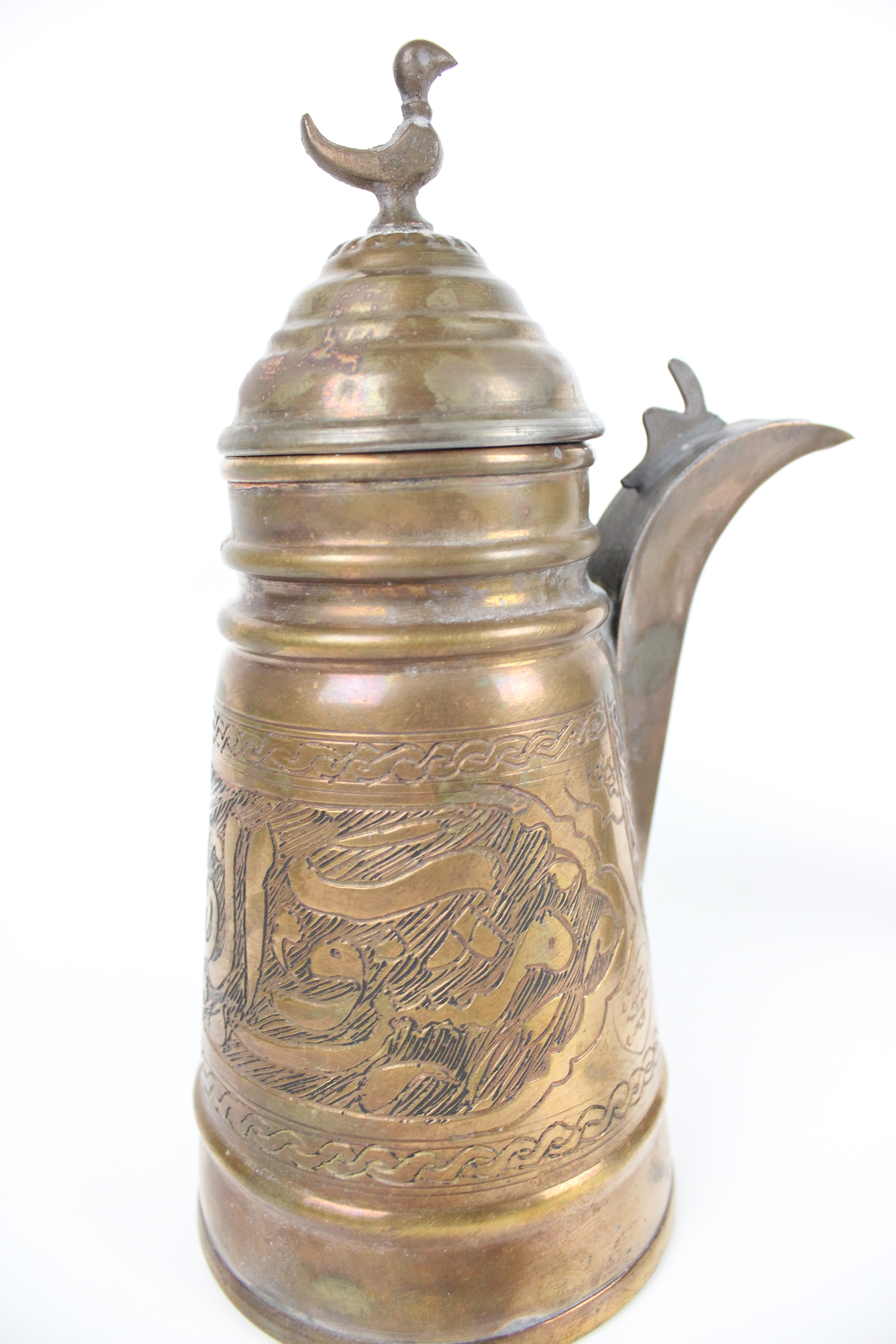 Vintage Iskandar Matar & Sons Nazareth and Brass Serving Pieces