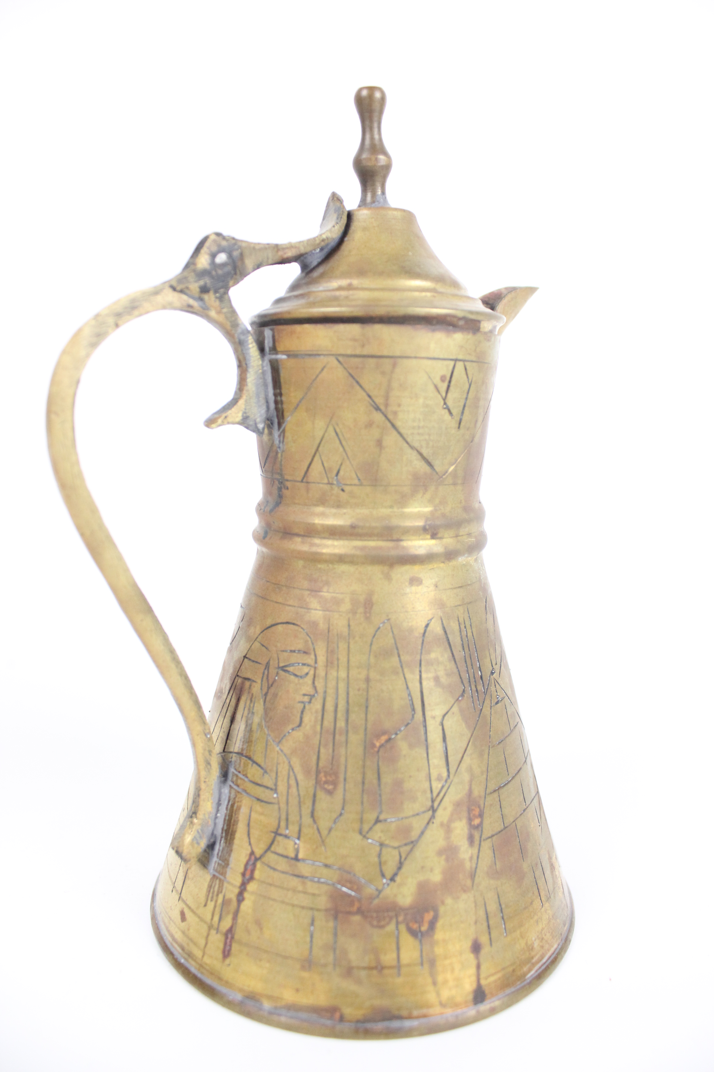 Vintage Iskandar Matar & Sons Nazareth and Brass Serving Pieces