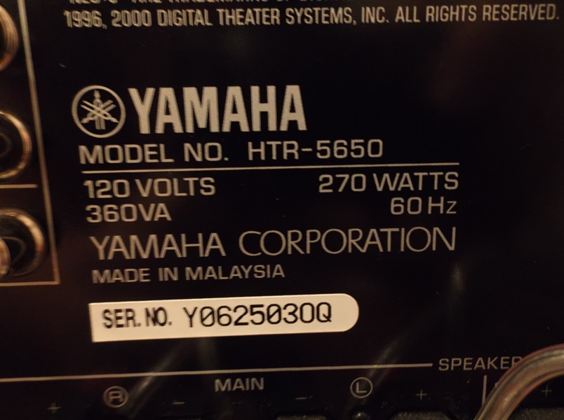 Yamaha 5650 AV Receiver and a Pair of Bose 201 Series II Speakers