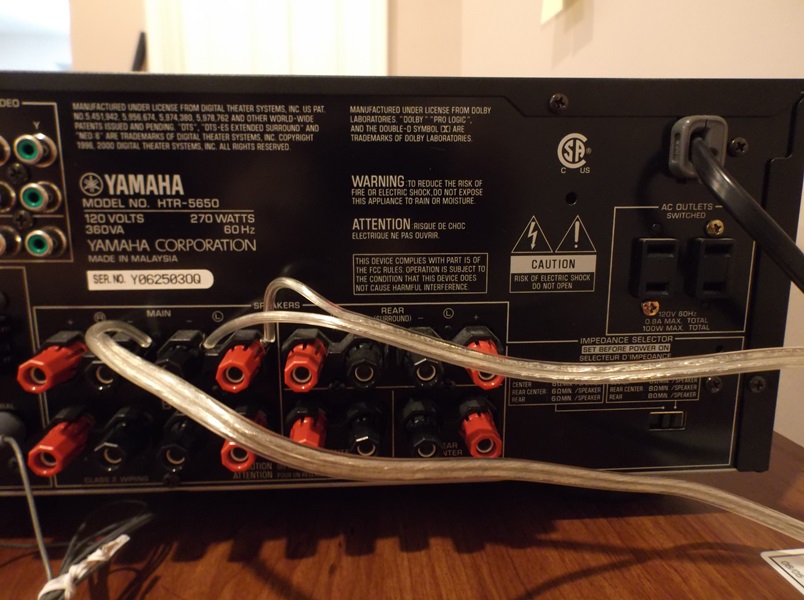Yamaha 5650 AV Receiver and a Pair of Bose 201 Series II Speakers