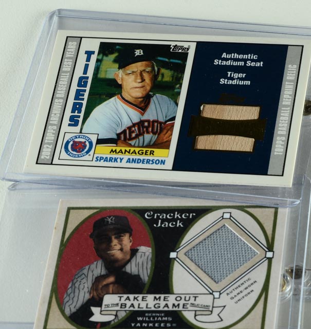 Nineteen Game-Worn/Swatch Baseball Cards