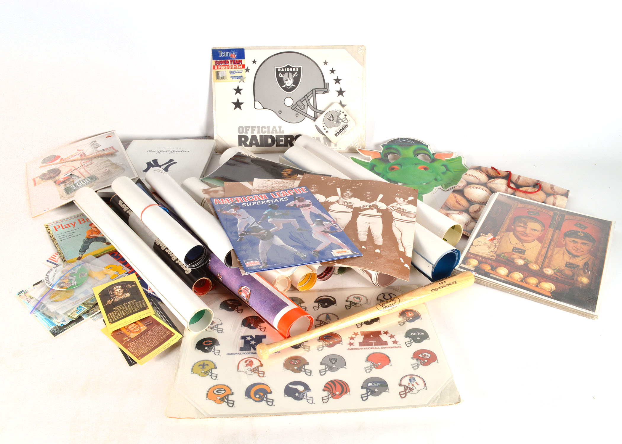 A Large Assortment of Sports Posters