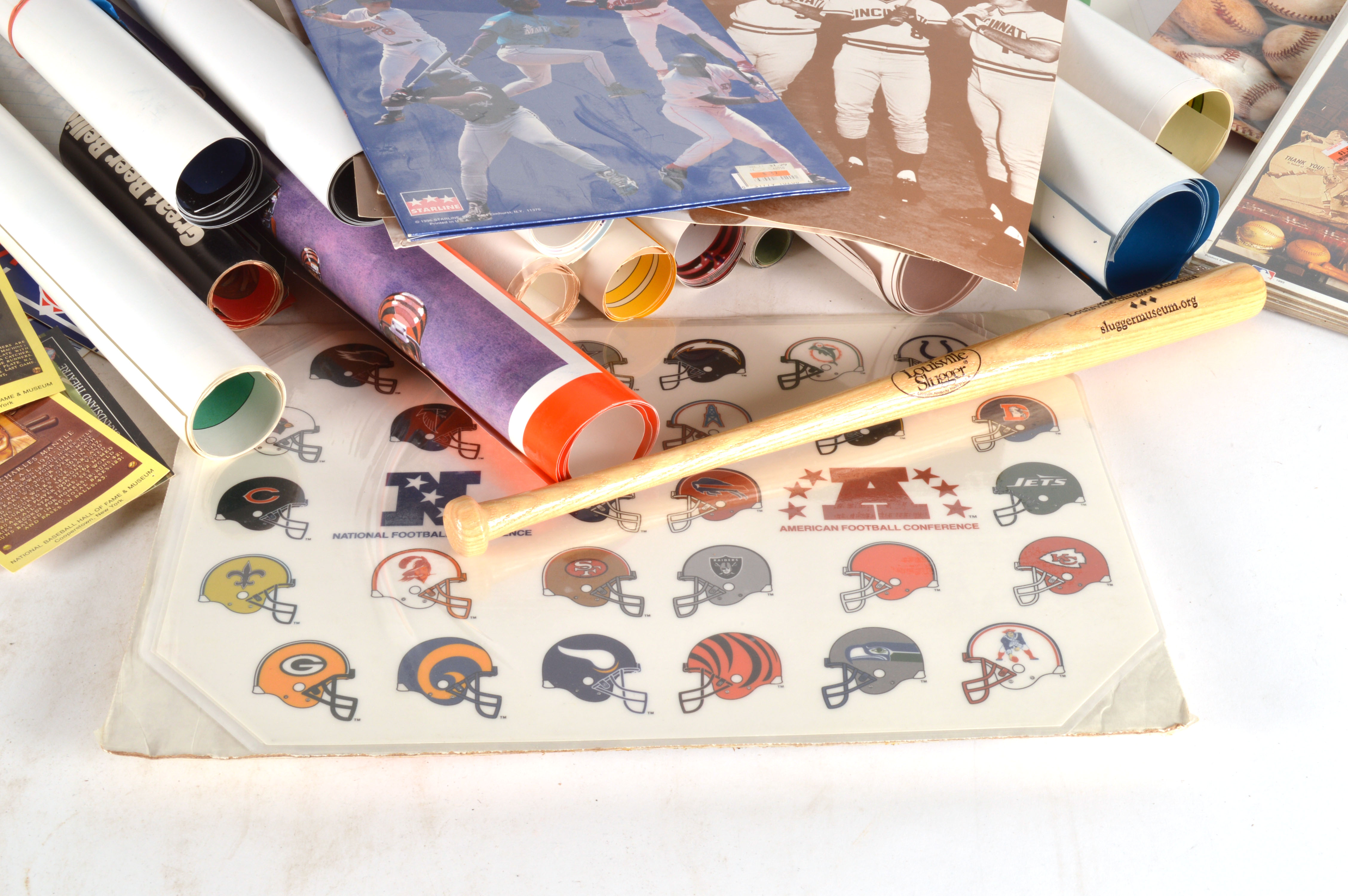 A Large Assortment of Sports Posters