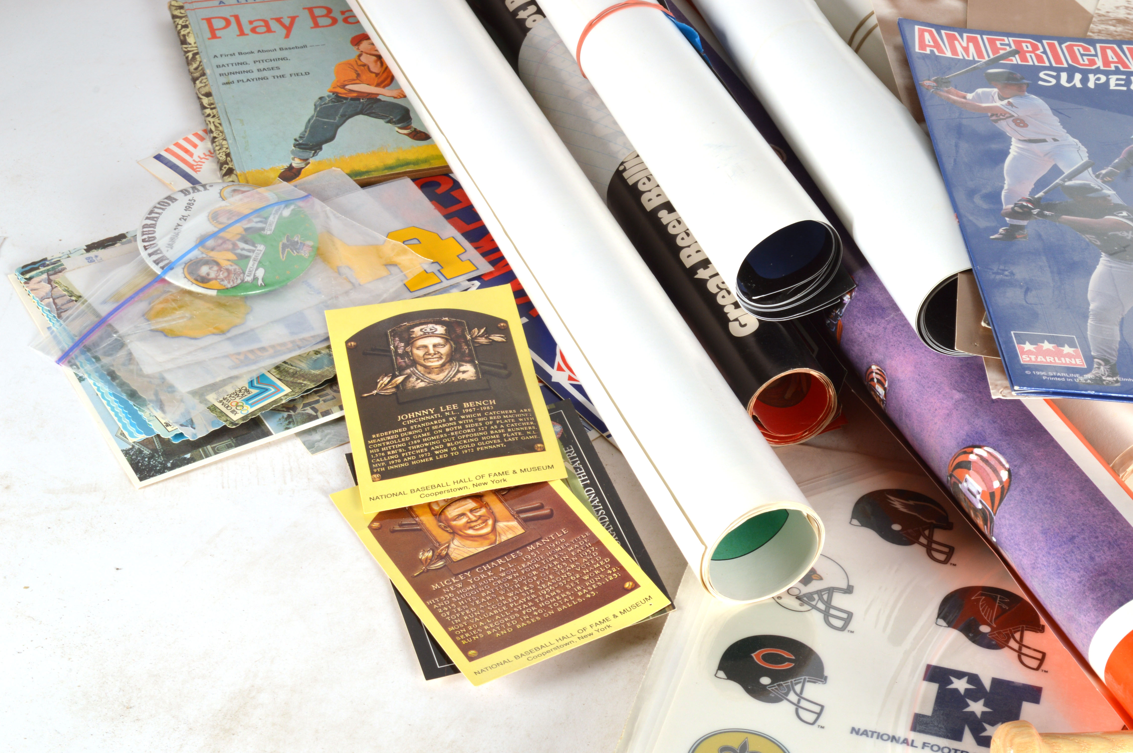 A Large Assortment of Sports Posters