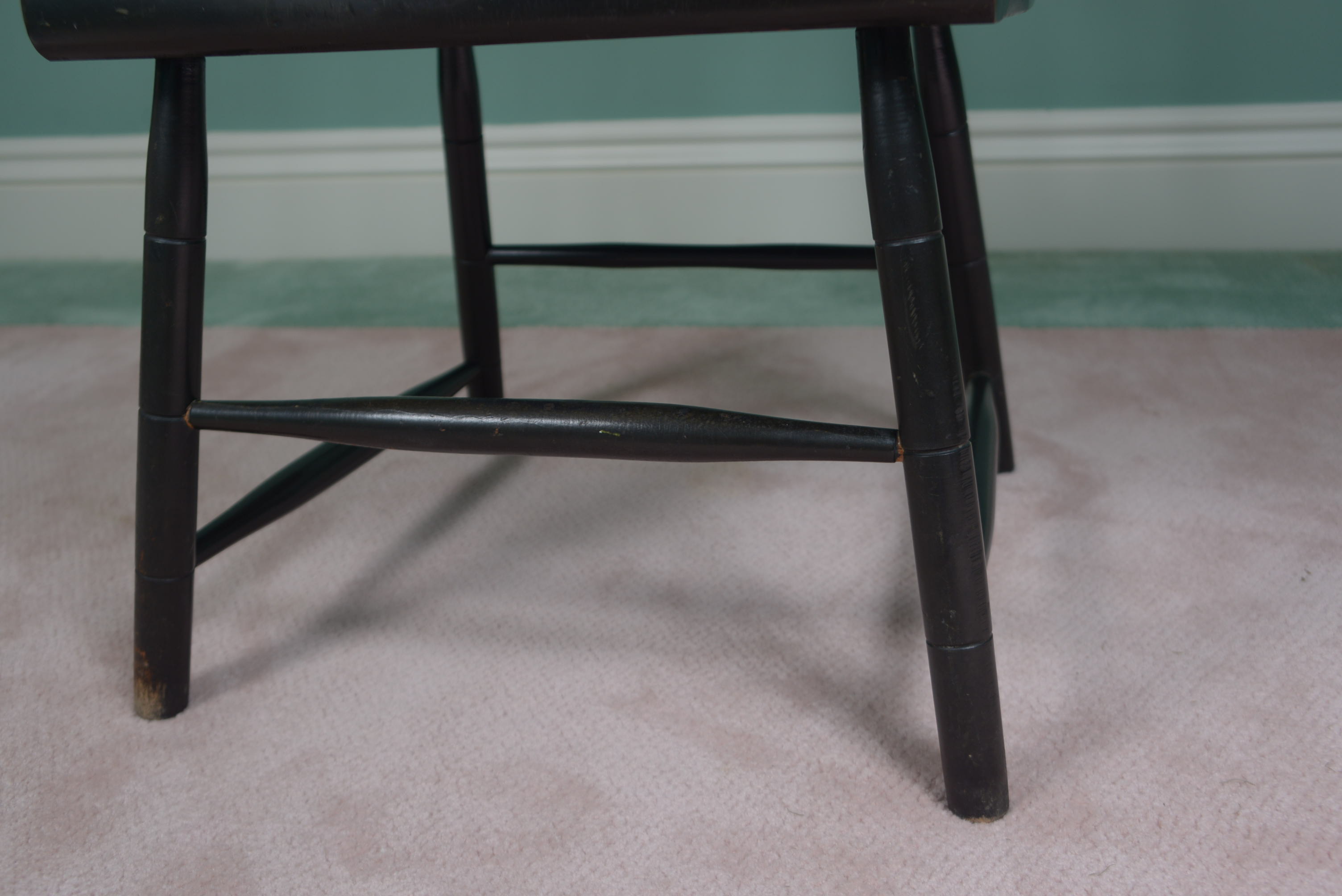 Harvard University Maple and Black Lacquer Boardroom Chair