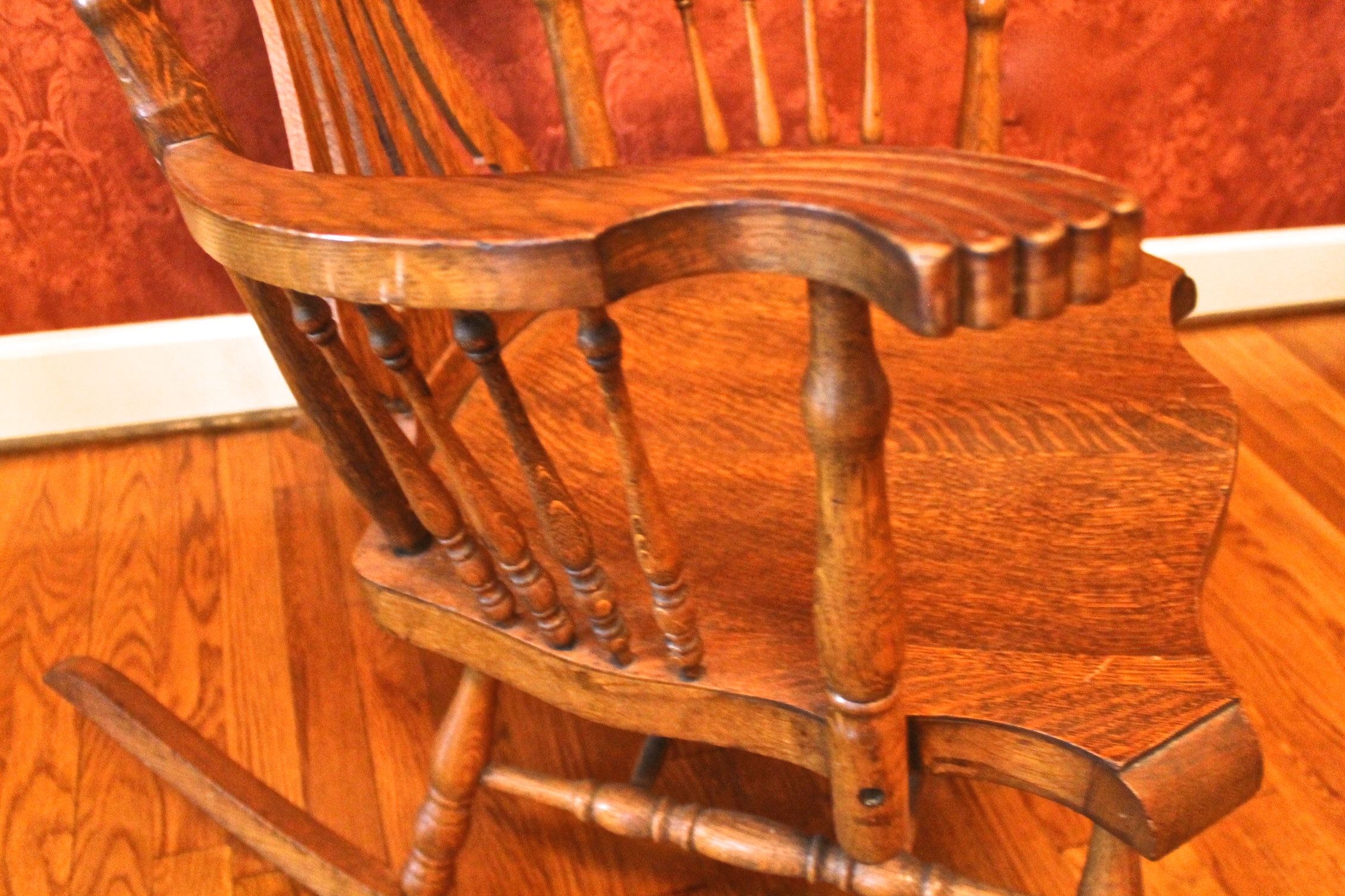 Antique Tiger Oak Rocking Chair